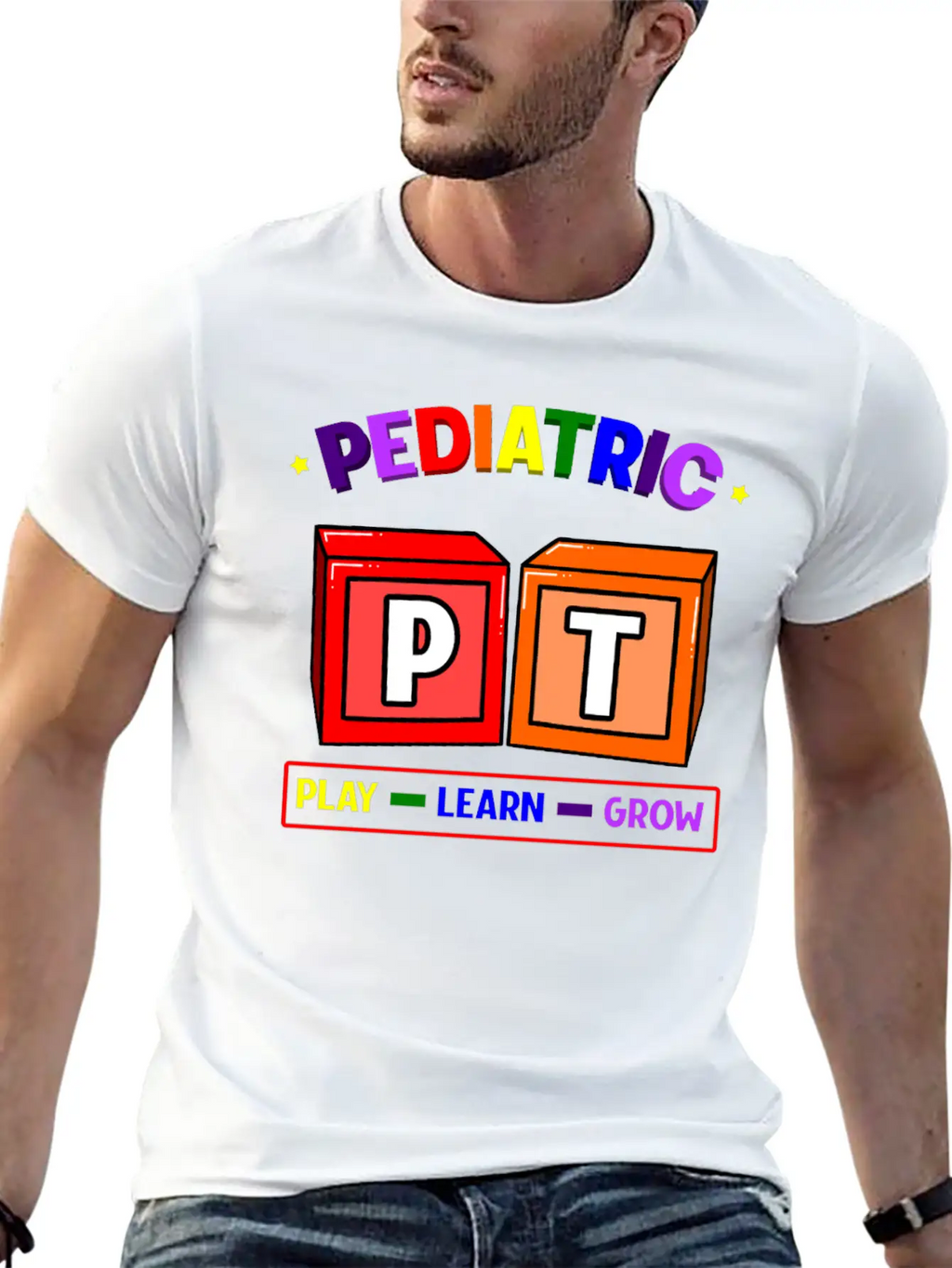 Pediatric PT Play Learn Grow Classic Cotton Tee – Unisex Comfort For Any Season