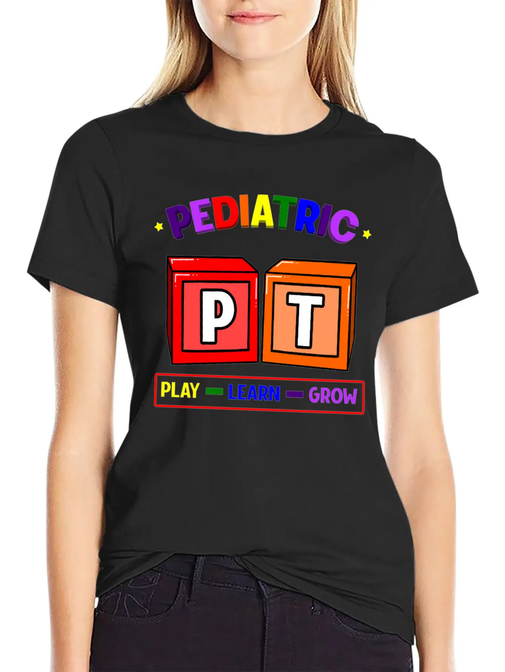Pediatric PT Play Learn Grow Classic Cotton Tee – Unisex Comfort For Any Season