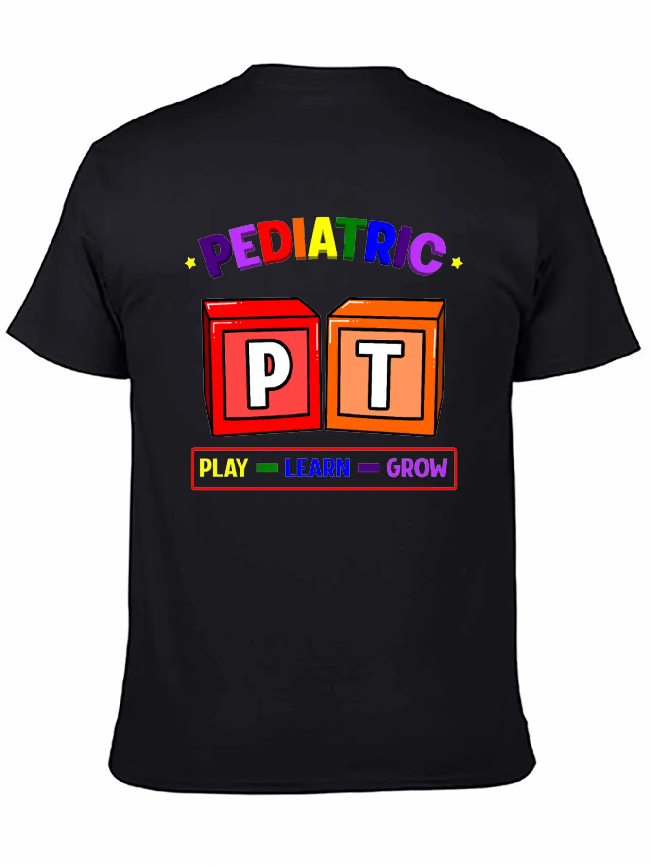 Pediatric PT Play Learn Grow Classic Cotton Tee – Unisex Comfort For Any Season