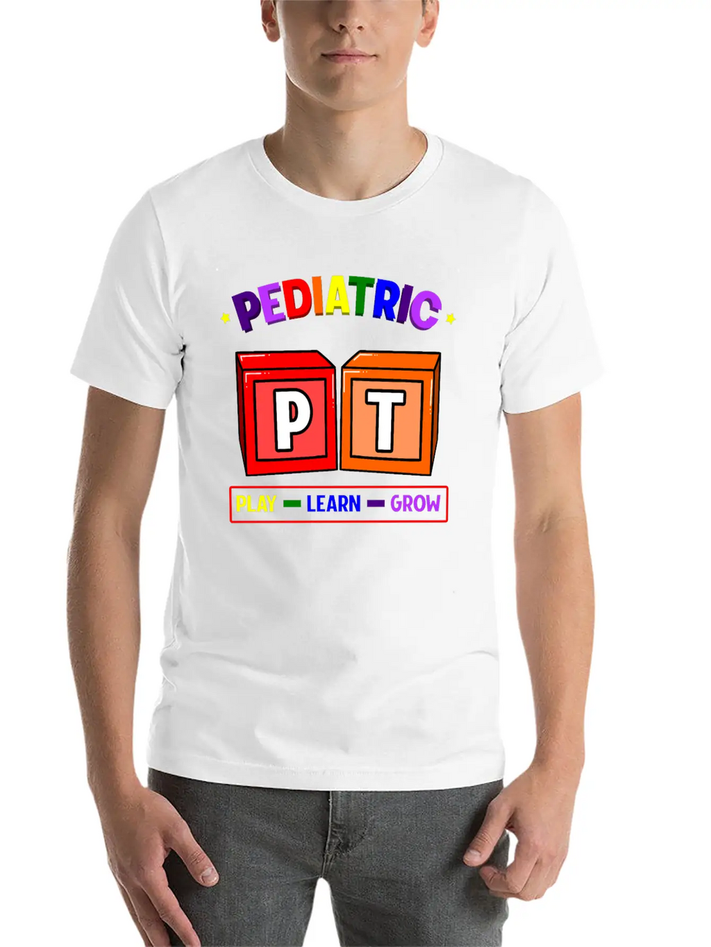 Pediatric PT Play Learn Grow Classic Cotton Tee – Unisex Comfort For Any Season