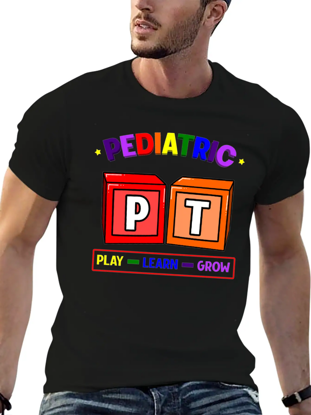 Pediatric PT Play Learn Grow Classic Cotton Tee – Unisex Comfort For Any Season