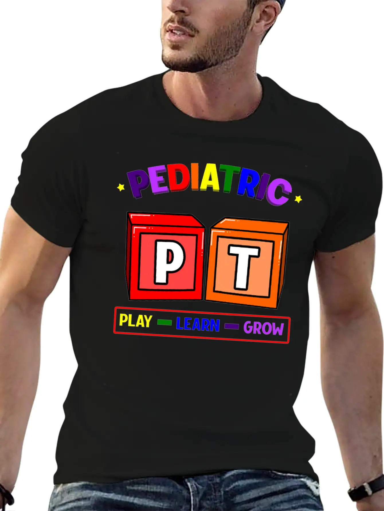 Pediatric PT Play Learn Grow Classic Cotton Tee – Unisex Comfort For Any Season