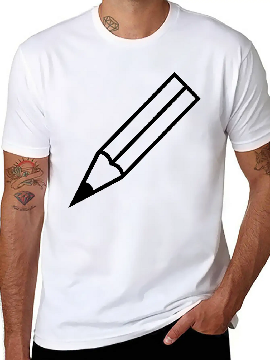Pencil Essential Cotton Tee For Daily Outfits – Unisex Style