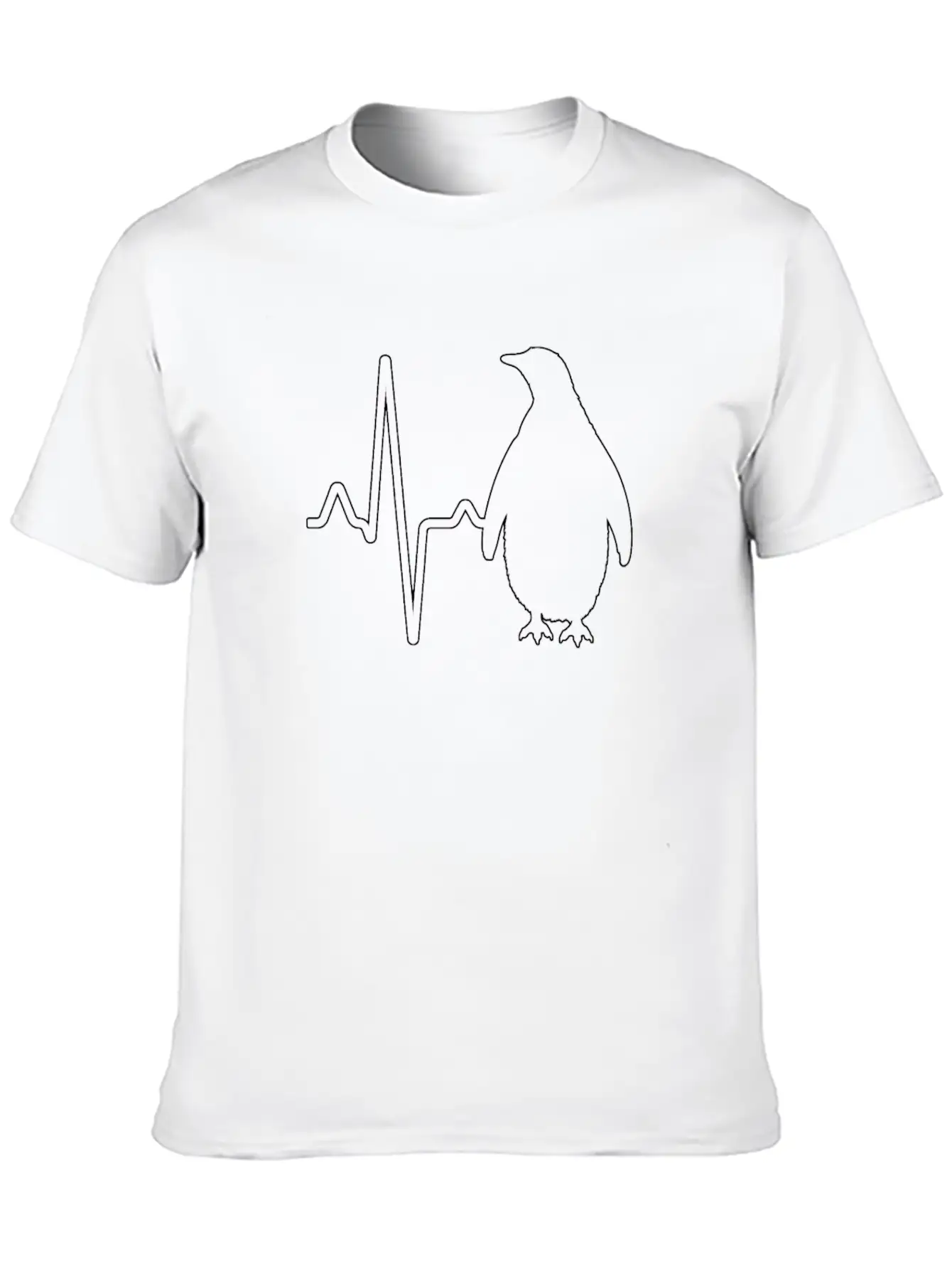 Penguin Heartbeat Classic Cotton Tee – Unisex Comfort For Any Season