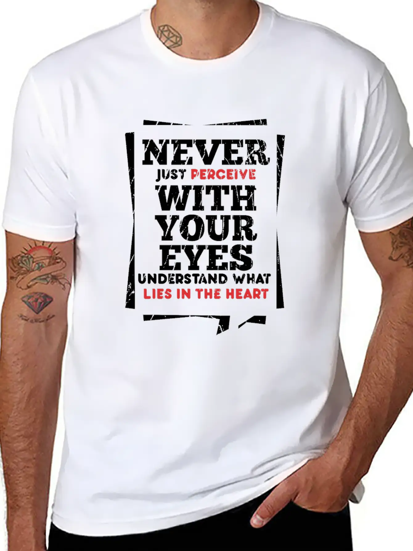 Perceive Essential Cotton Tee For Daily Outfits – Unisex Style