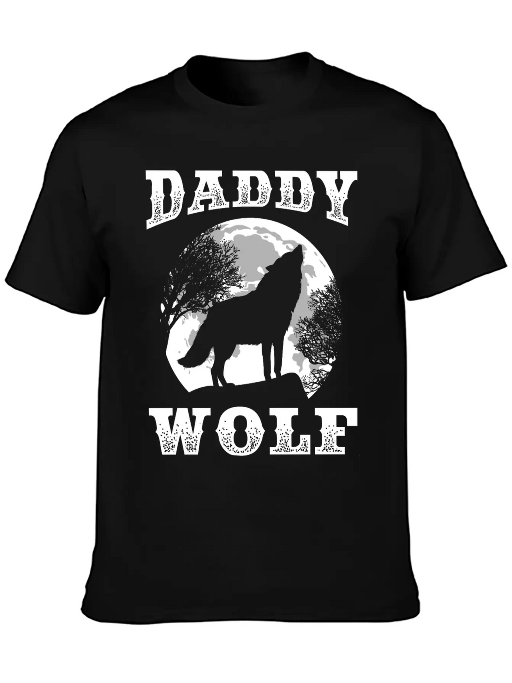 Perfect Wolf Design Quote Daddy Father Wolf Breathable Soft Cotton T-Shirt – Timeless Casual Look
