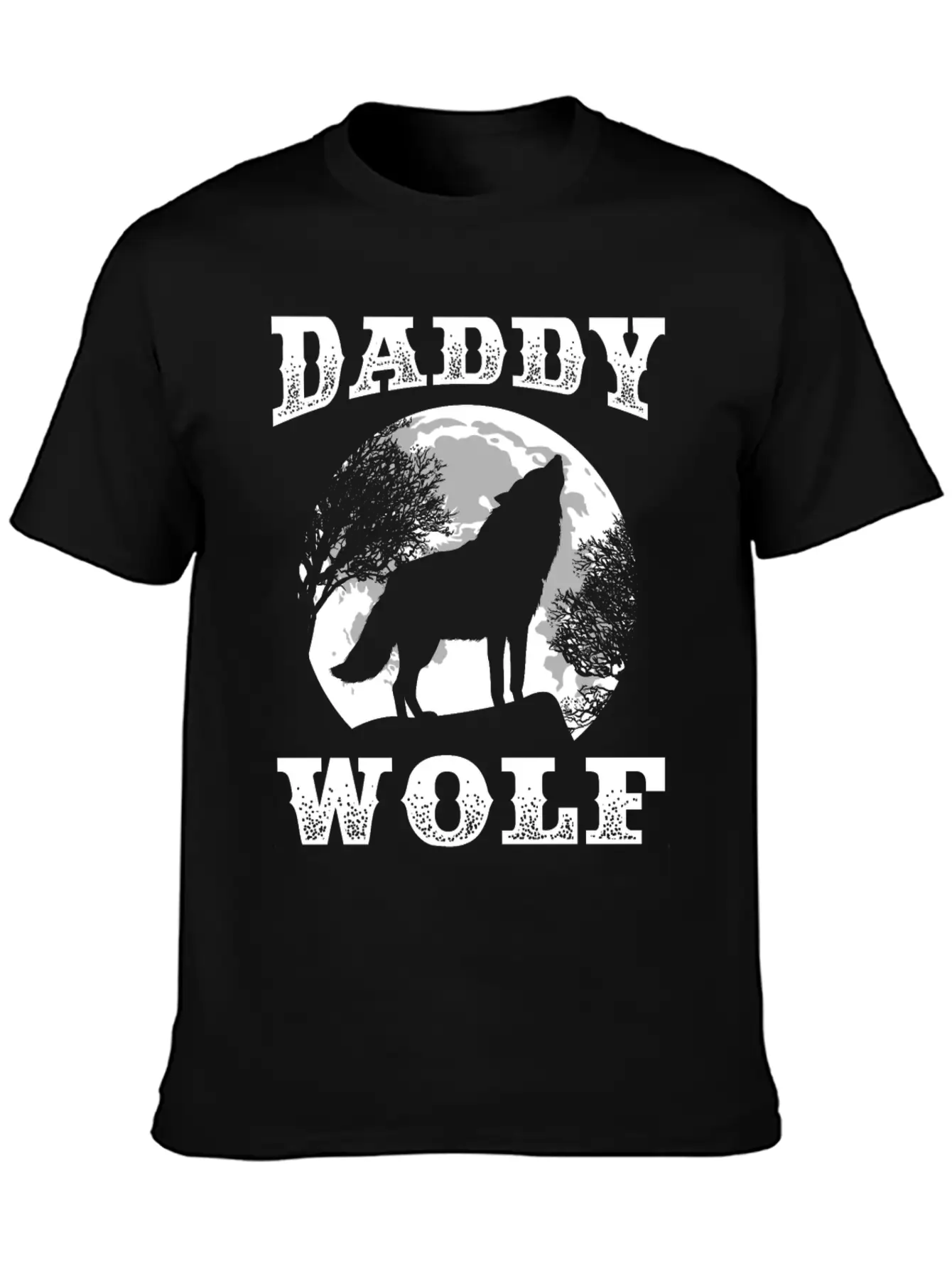 Perfect Wolf Design Quote Daddy Father Wolf Breathable Soft Cotton T-Shirt – Timeless Casual Look