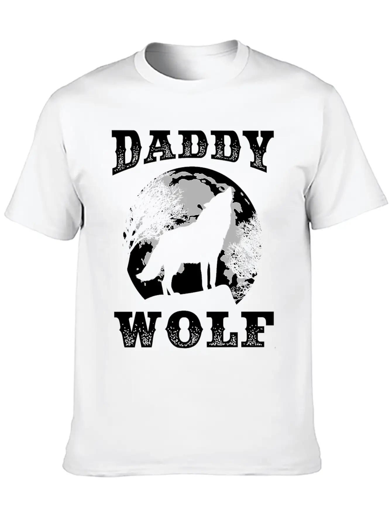 Perfect Wolf Design Quote Daddy Father Wolf Breathable Soft Cotton T-Shirt – Timeless Casual Look