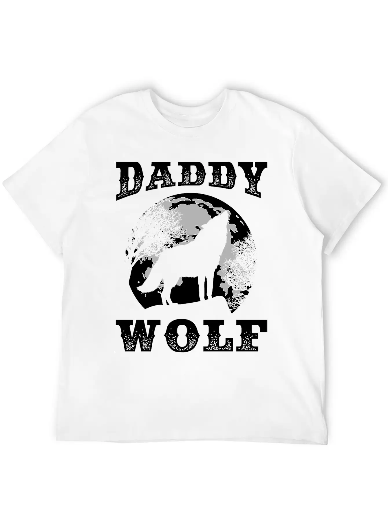 Perfect Wolf Design Quote Daddy Father Wolf Breathable Soft Cotton T-Shirt – Timeless Casual Look