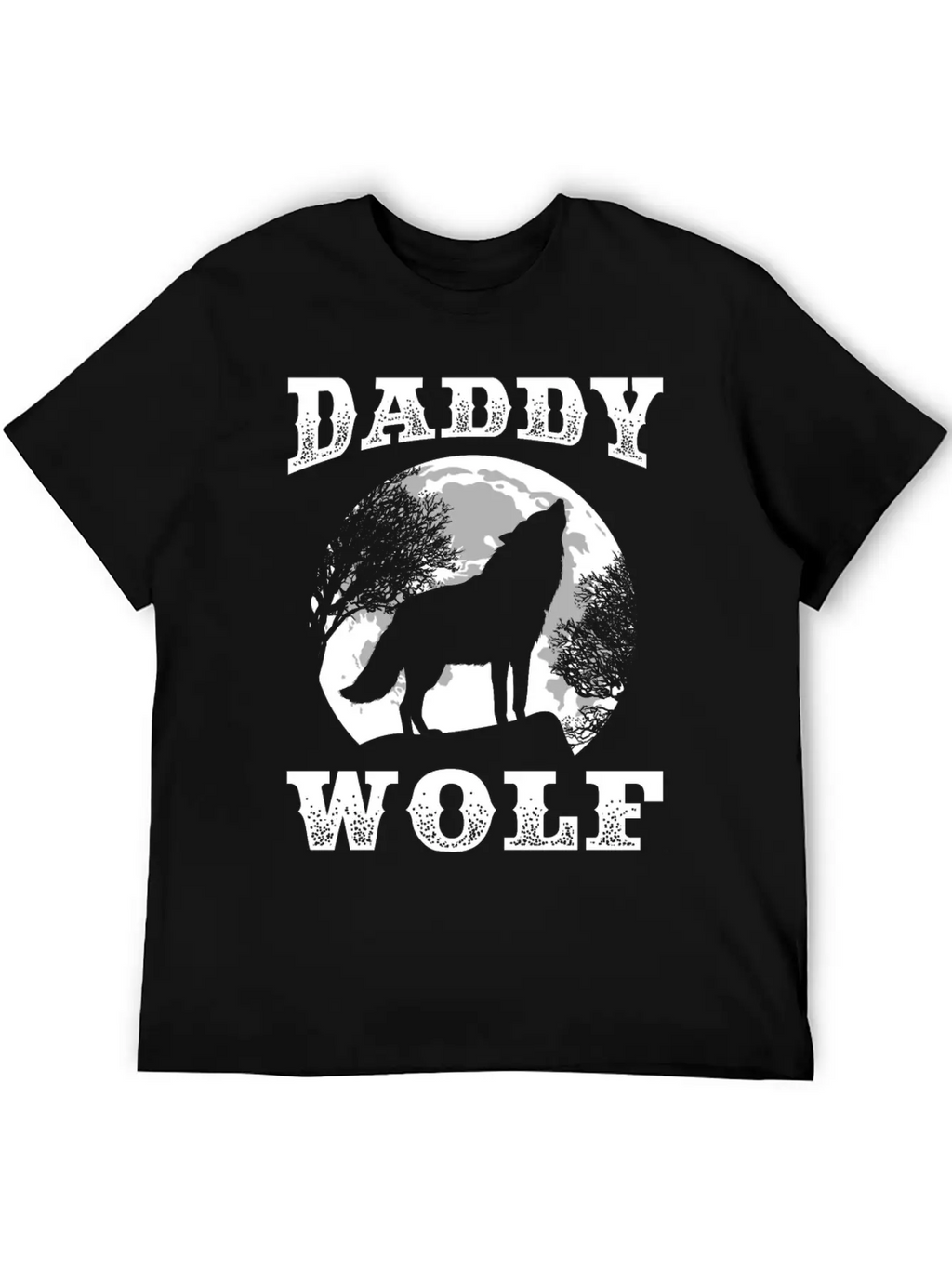 Perfect Wolf Design Quote Daddy Father Wolf Breathable Soft Cotton T-Shirt – Timeless Casual Look