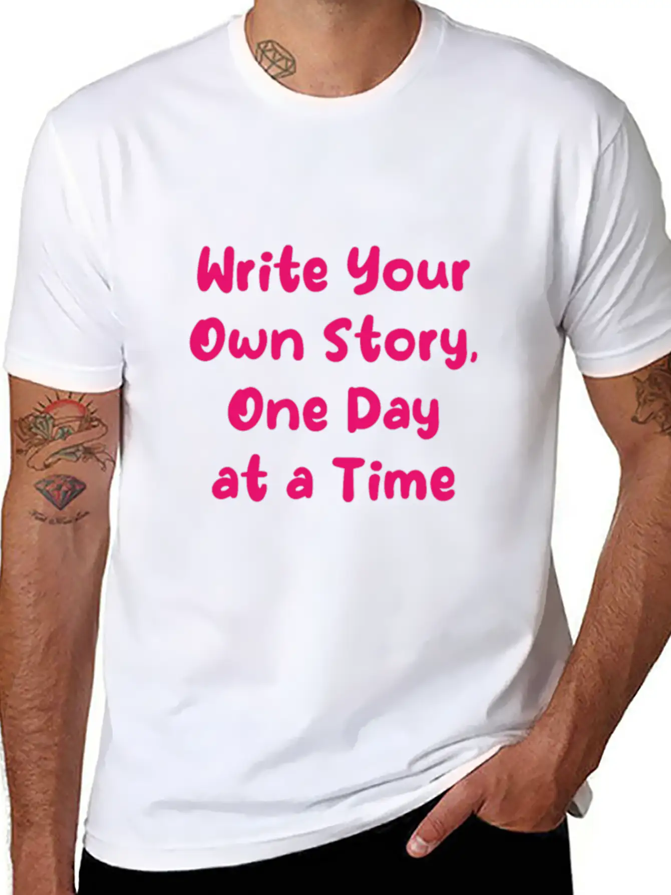 Personal Growth Design, Daily Motivation Apparel, Classic Cotton Tee – Unisex Comfort For Any Season