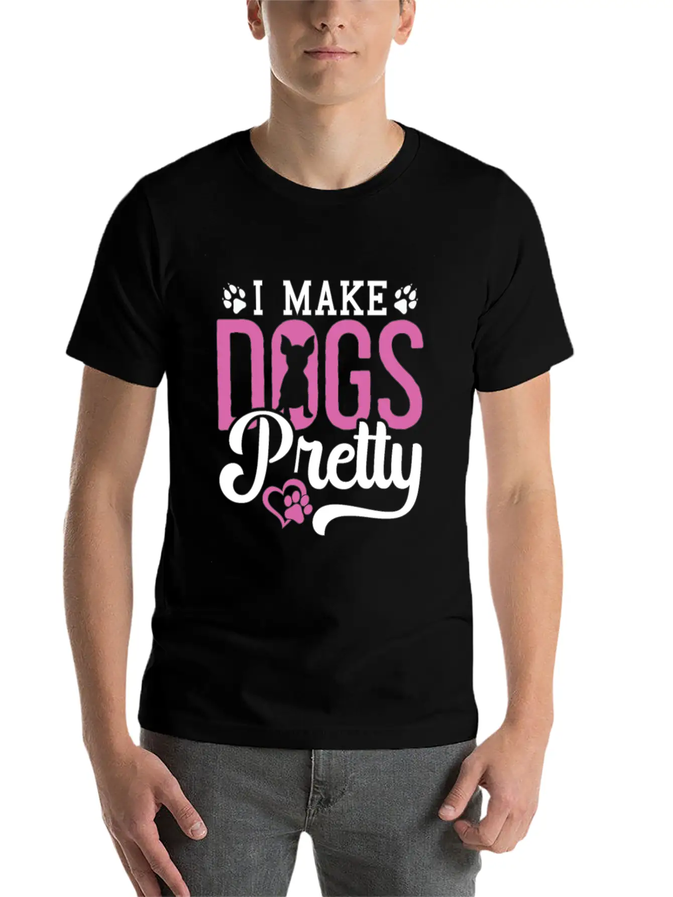Pet Groomer I Make Dogs Pretty Pet Salon Groomer Breathable Soft Cotton T-Shirt – Timeless Casual Look