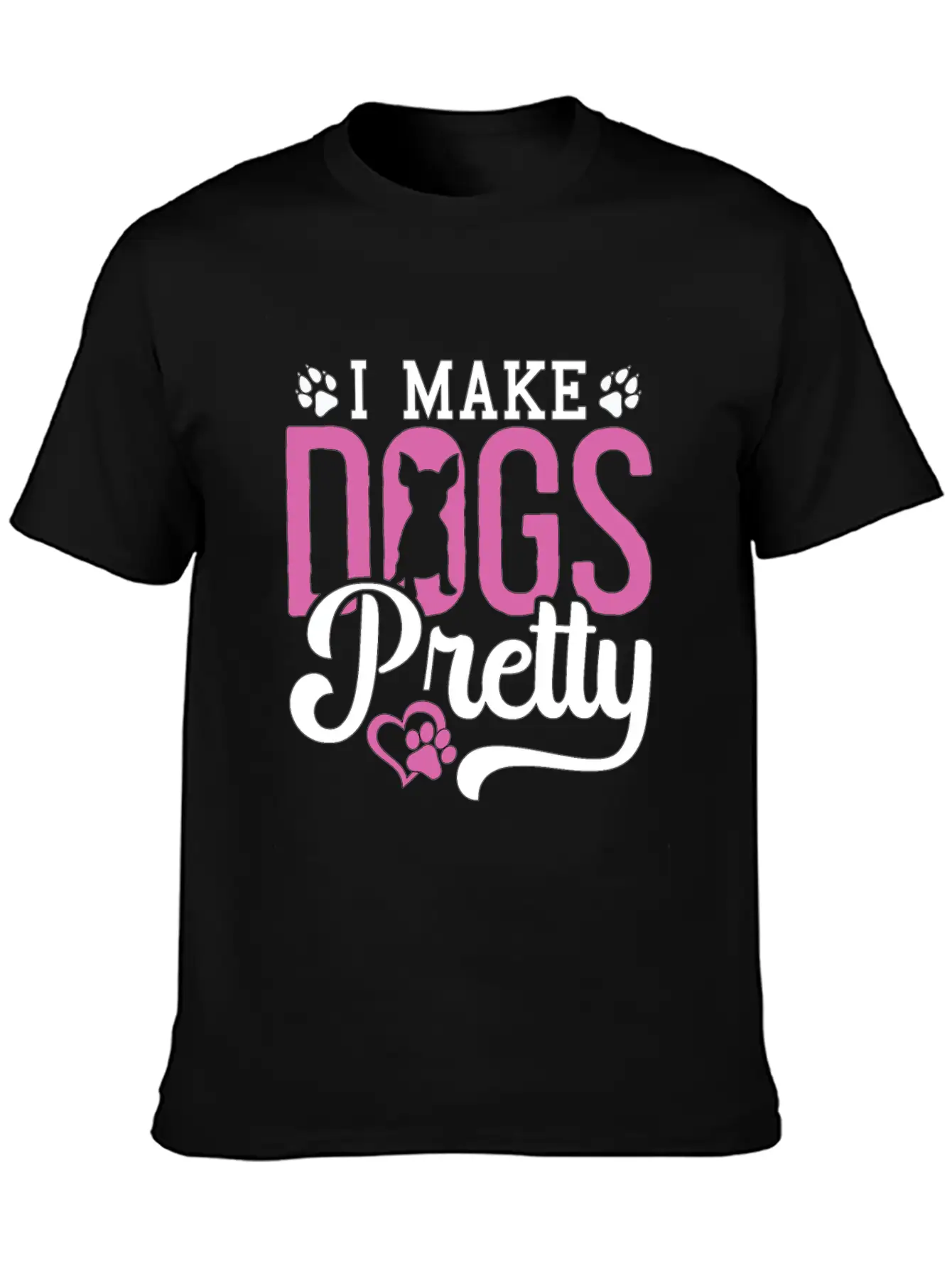 Pet Groomer I Make Dogs Pretty Pet Salon Groomer Breathable Soft Cotton T-Shirt – Timeless Casual Look