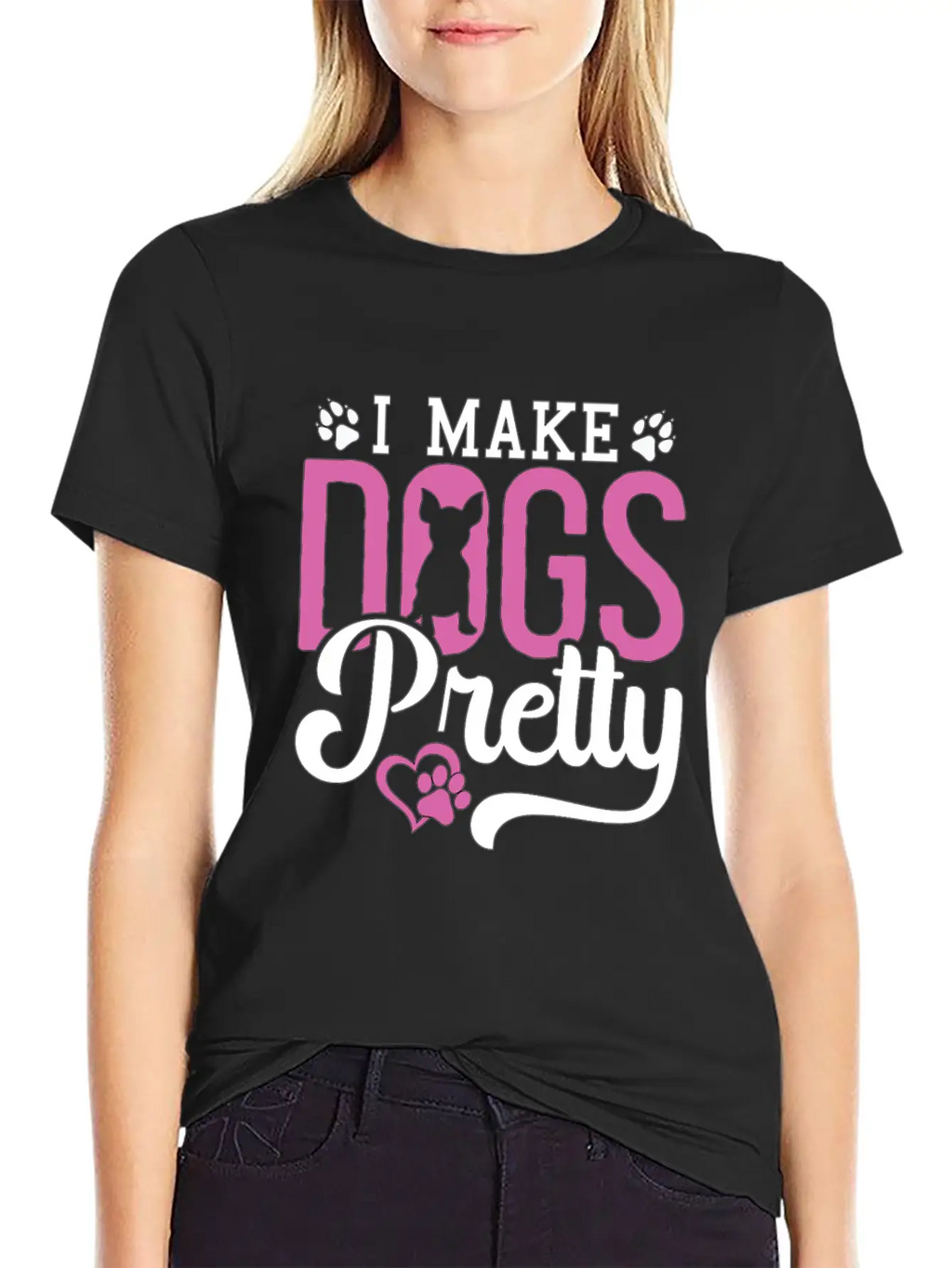 Pet Groomer I Make Dogs Pretty Pet Salon Groomer Breathable Soft Cotton T-Shirt – Timeless Casual Look