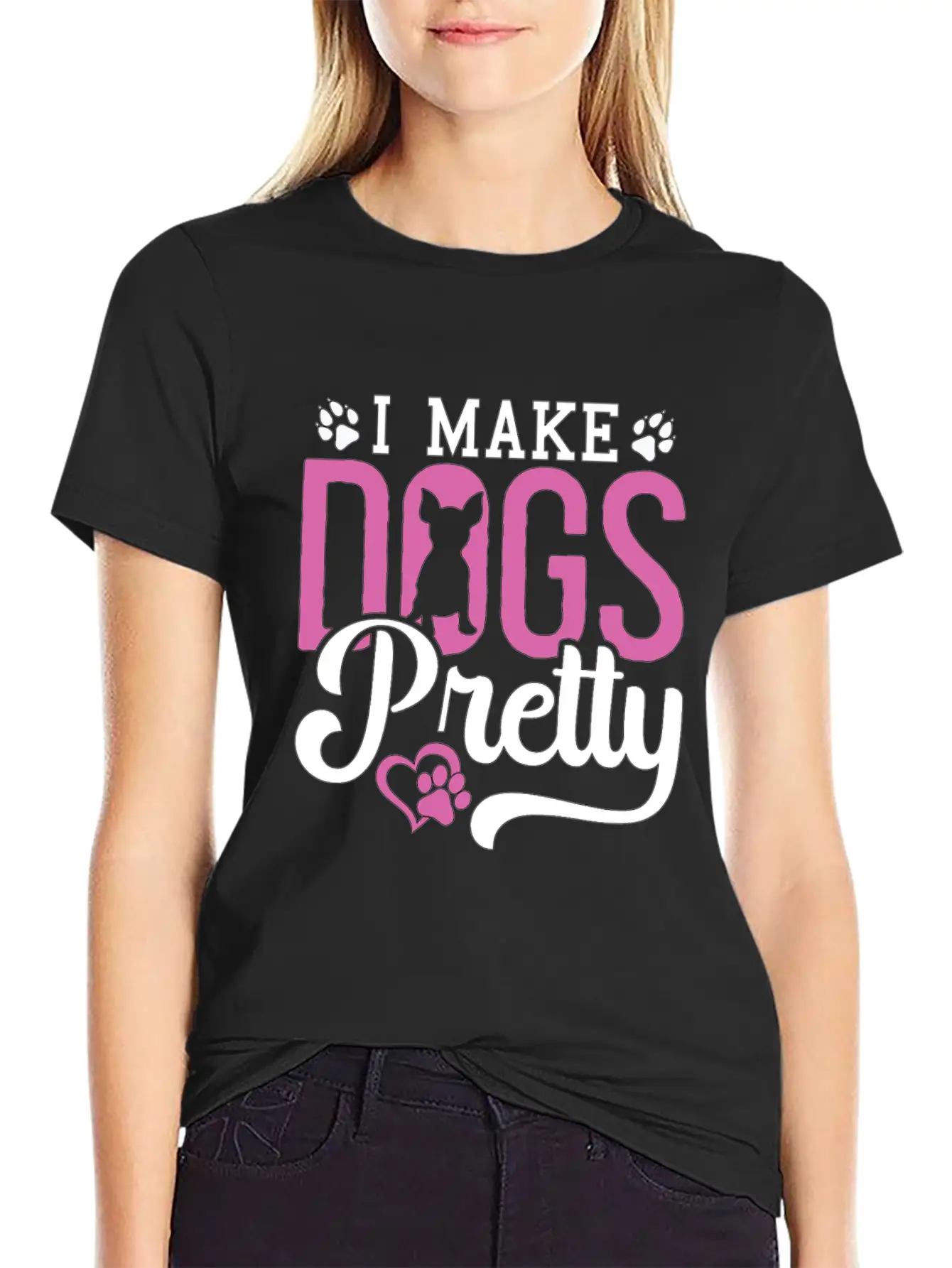 Pet Groomer I Make Dogs Pretty Pet Salon Groomer Breathable Soft Cotton T-Shirt – Timeless Casual Look