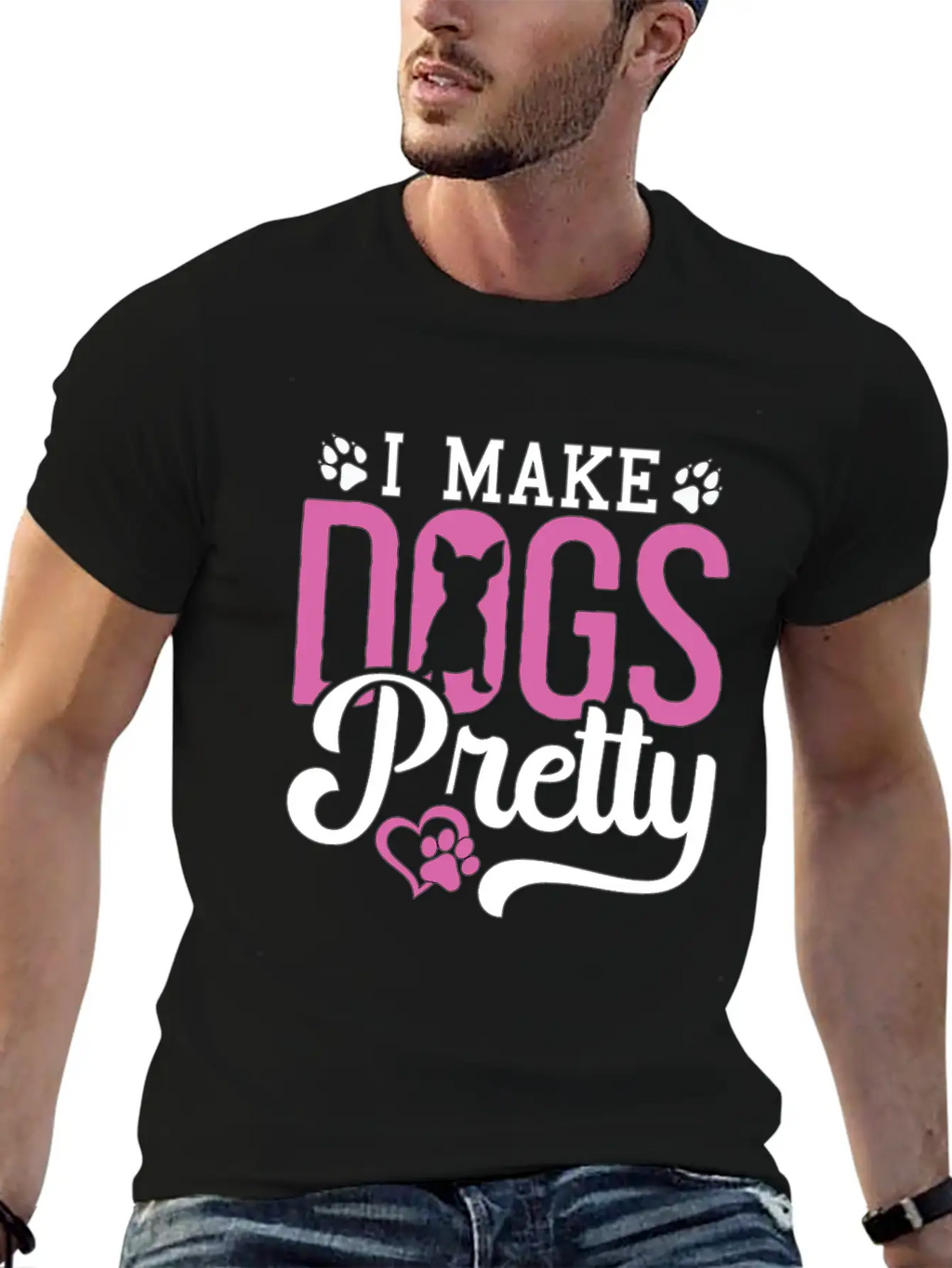 Pet Groomer I Make Dogs Pretty Pet Salon Groomer Breathable Soft Cotton T-Shirt – Timeless Casual Look