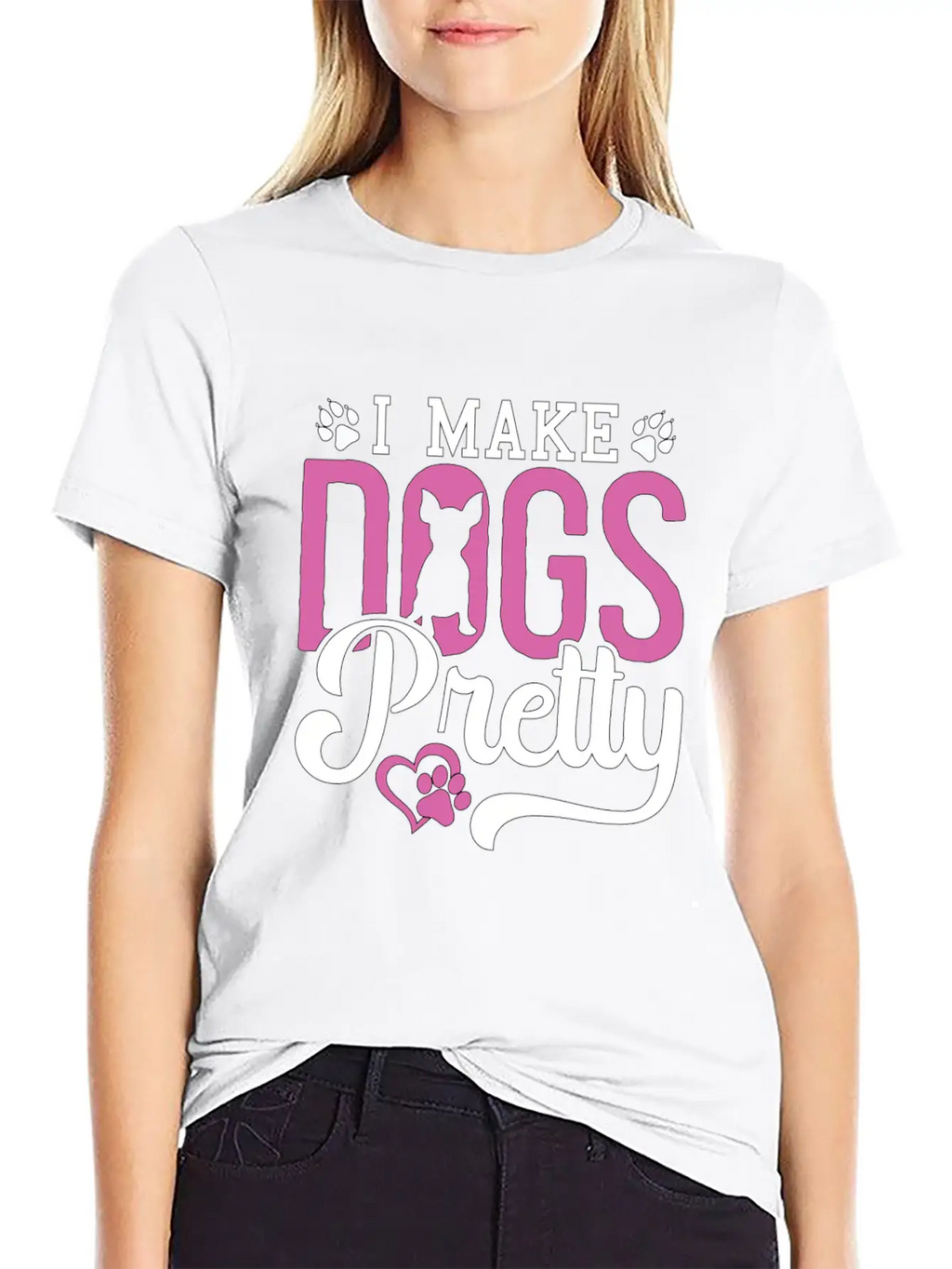 Pet Groomer I Make Dogs Pretty Pet Salon Groomer Breathable Soft Cotton T-Shirt – Timeless Casual Look