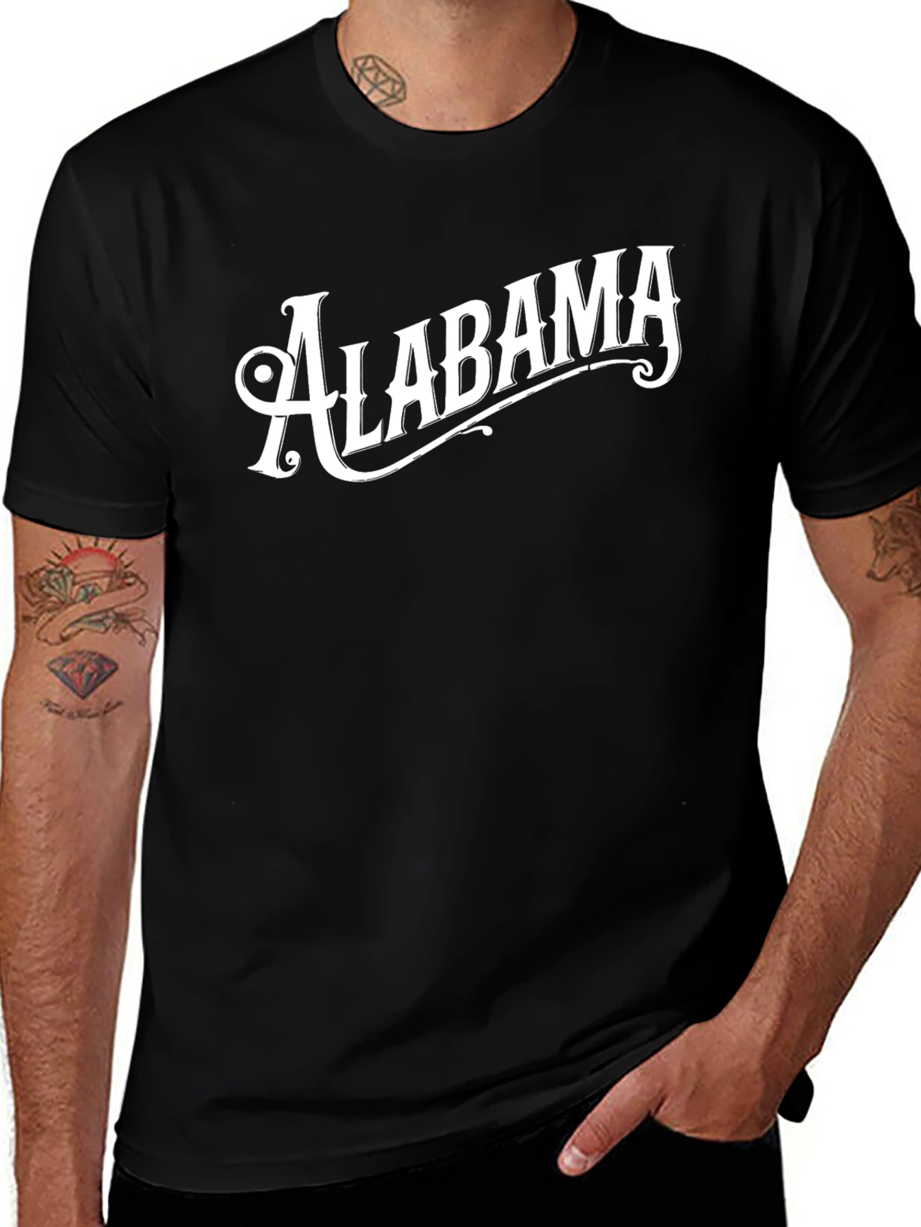 Alabama Graphic Tee - Vintage Style Black T-Shirt