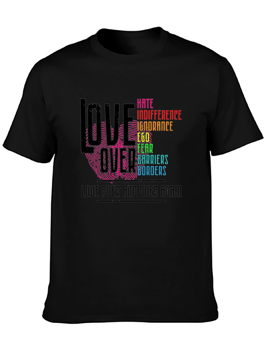 Love Over Hate Graphic T-Shirt