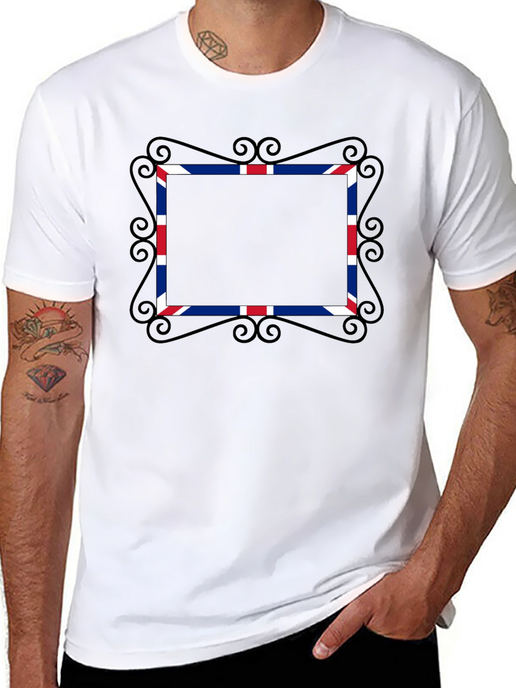 Union Jack Frame Black Tee