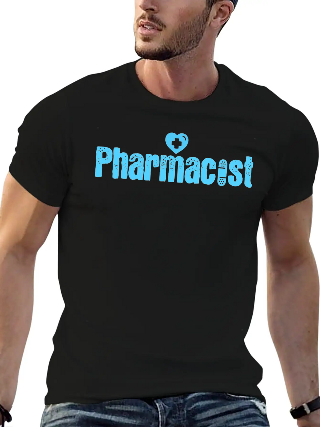 Pharmacist Heart Druggist Band Aid Chemist Relaxed Everyday Tee – Lightweight And Durable Cotton