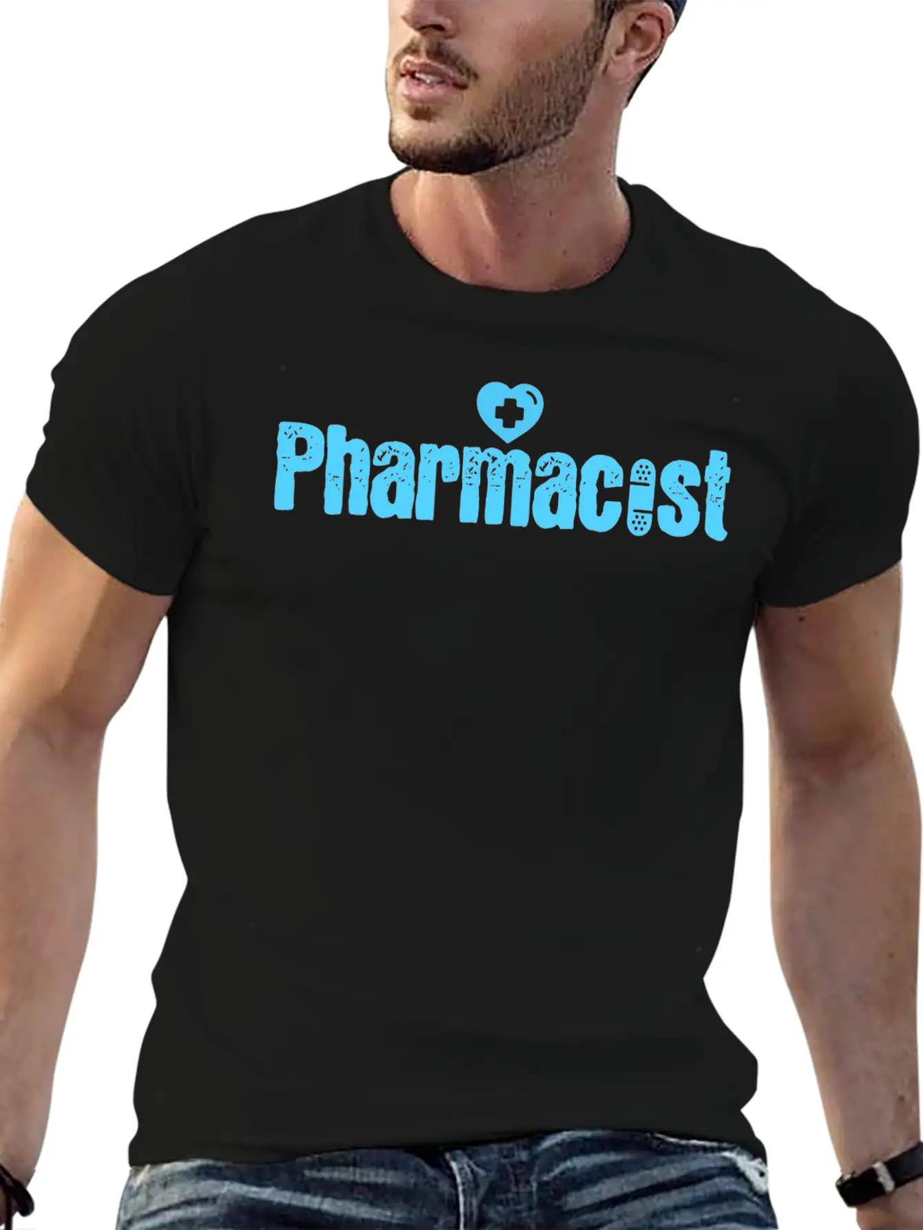 Pharmacist Heart Druggist Band Aid Chemist Relaxed Everyday Tee – Lightweight And Durable Cotton