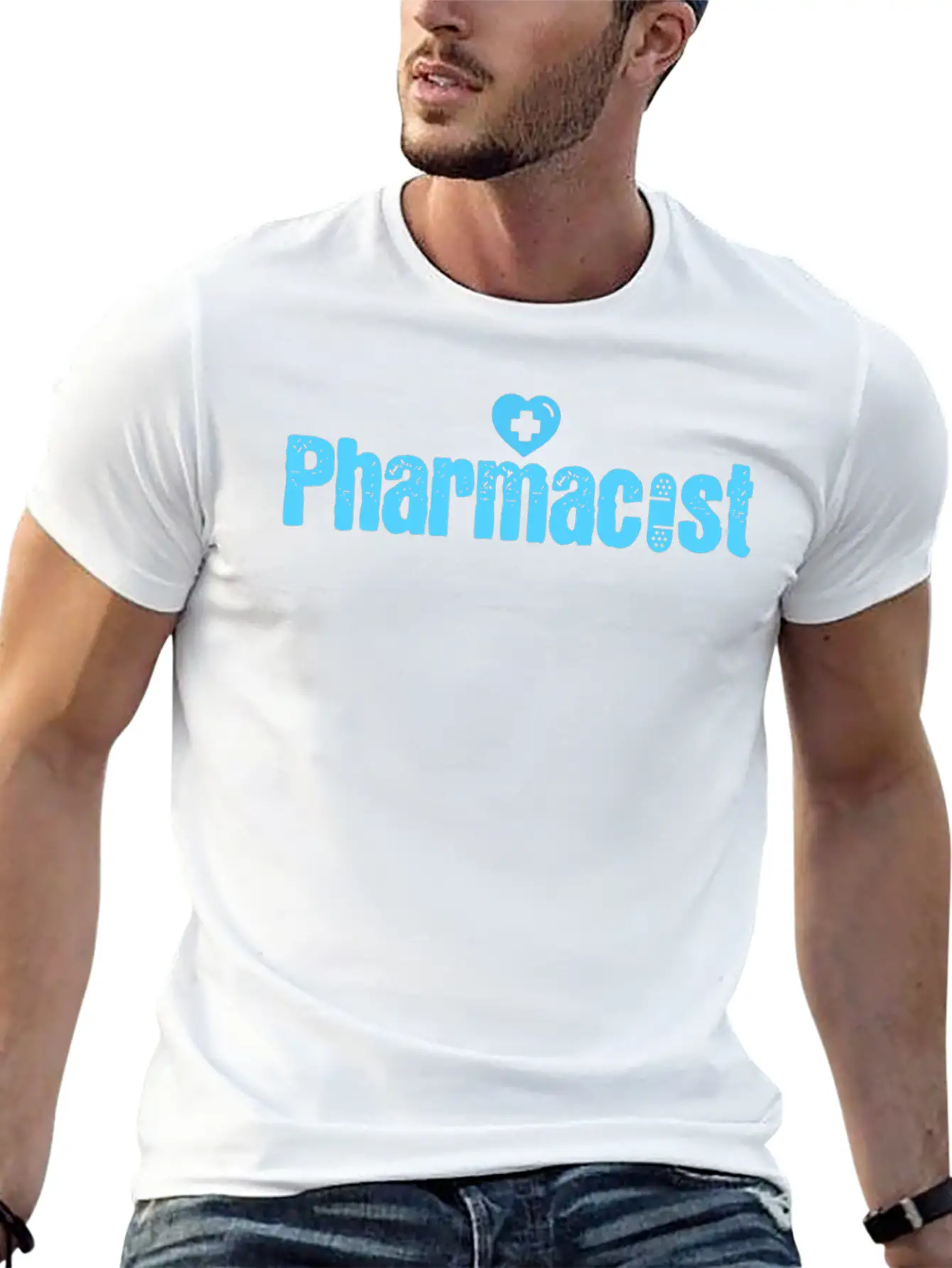 Pharmacist Heart Druggist Band Aid Chemist Relaxed Everyday Tee – Lightweight And Durable Cotton