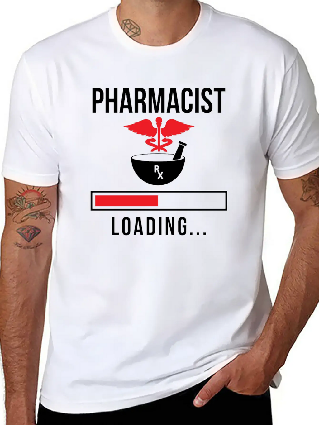 Pharmacist Loading Pharmacy Apothecary Job Breathable Soft Cotton T-Shirt – Timeless Casual Look