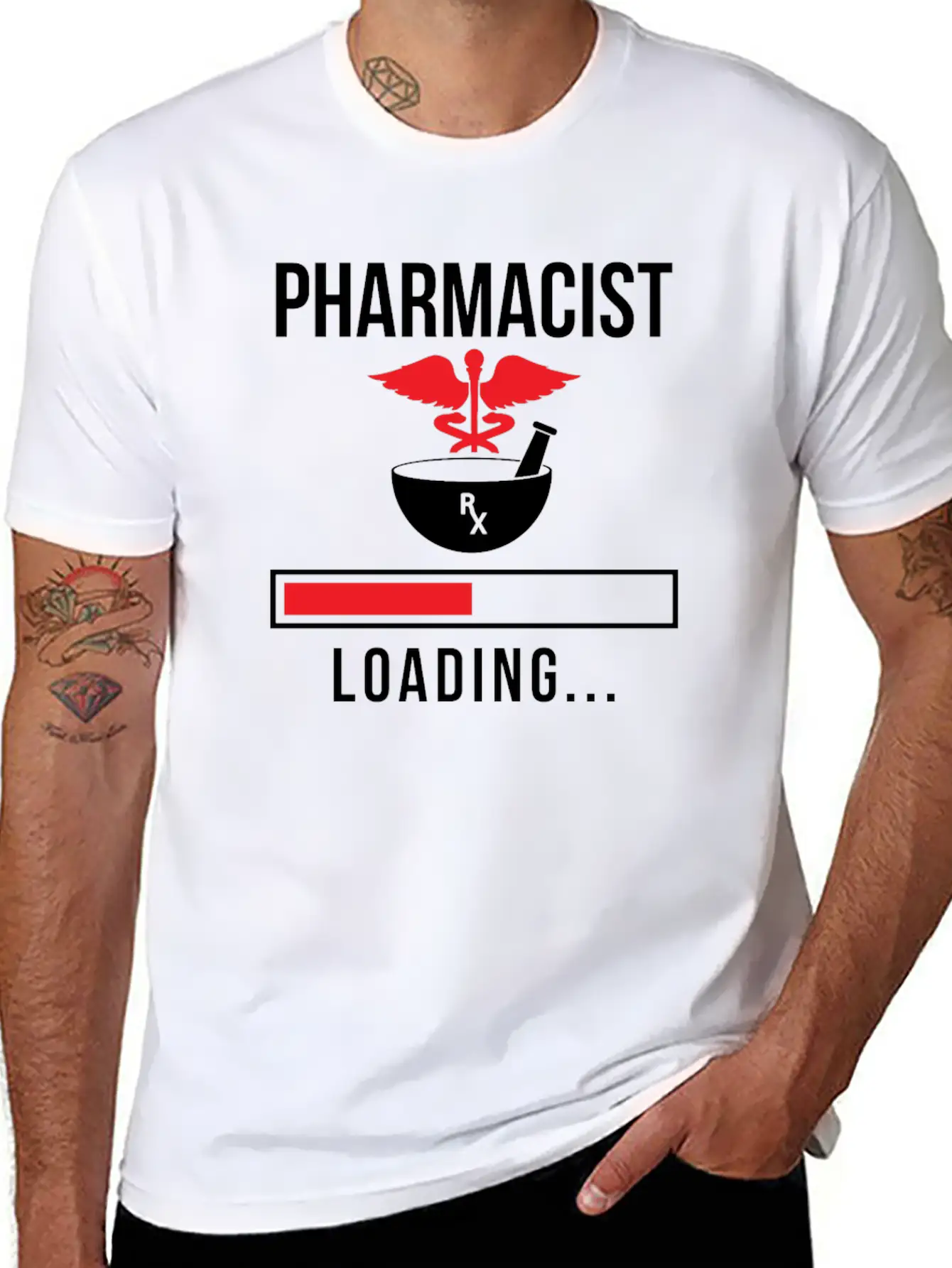 Pharmacist Loading Pharmacy Apothecary Job Breathable Soft Cotton T-Shirt – Timeless Casual Look