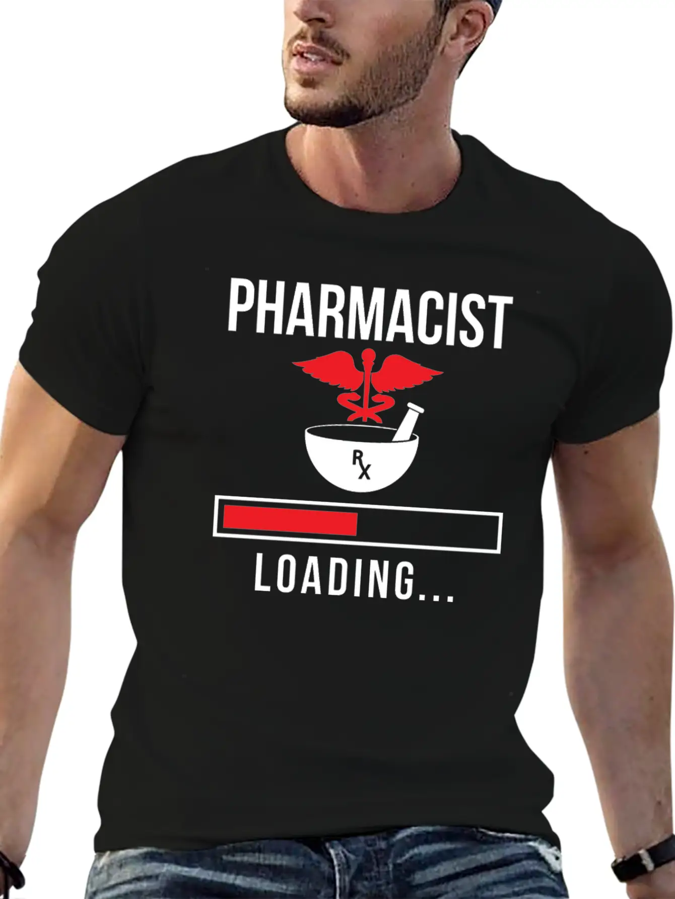 Pharmacist Loading Pharmacy Apothecary Job Breathable Soft Cotton T-Shirt – Timeless Casual Look