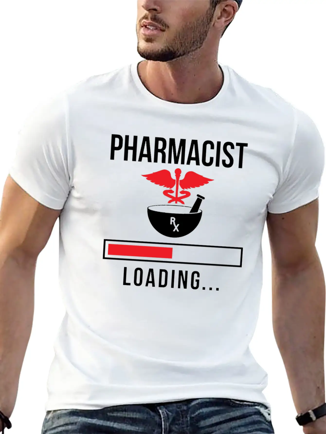 Pharmacist Loading Pharmacy Apothecary Job Breathable Soft Cotton T-Shirt – Timeless Casual Look