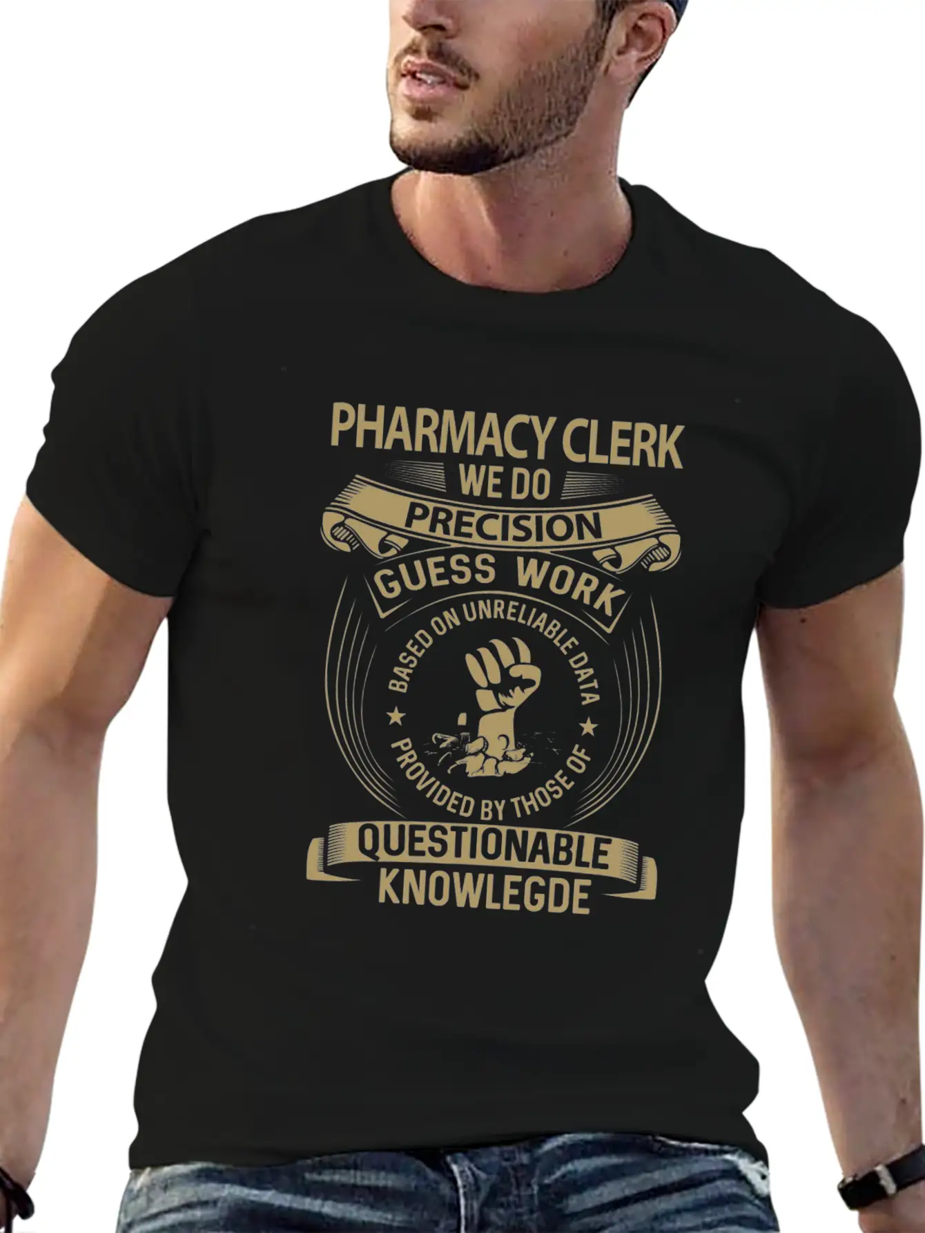 Pharmacy Clerk T Shirt - We Do Precision Gift Item Breathable Soft Cotton T-Shirt – Timeless Casual Look