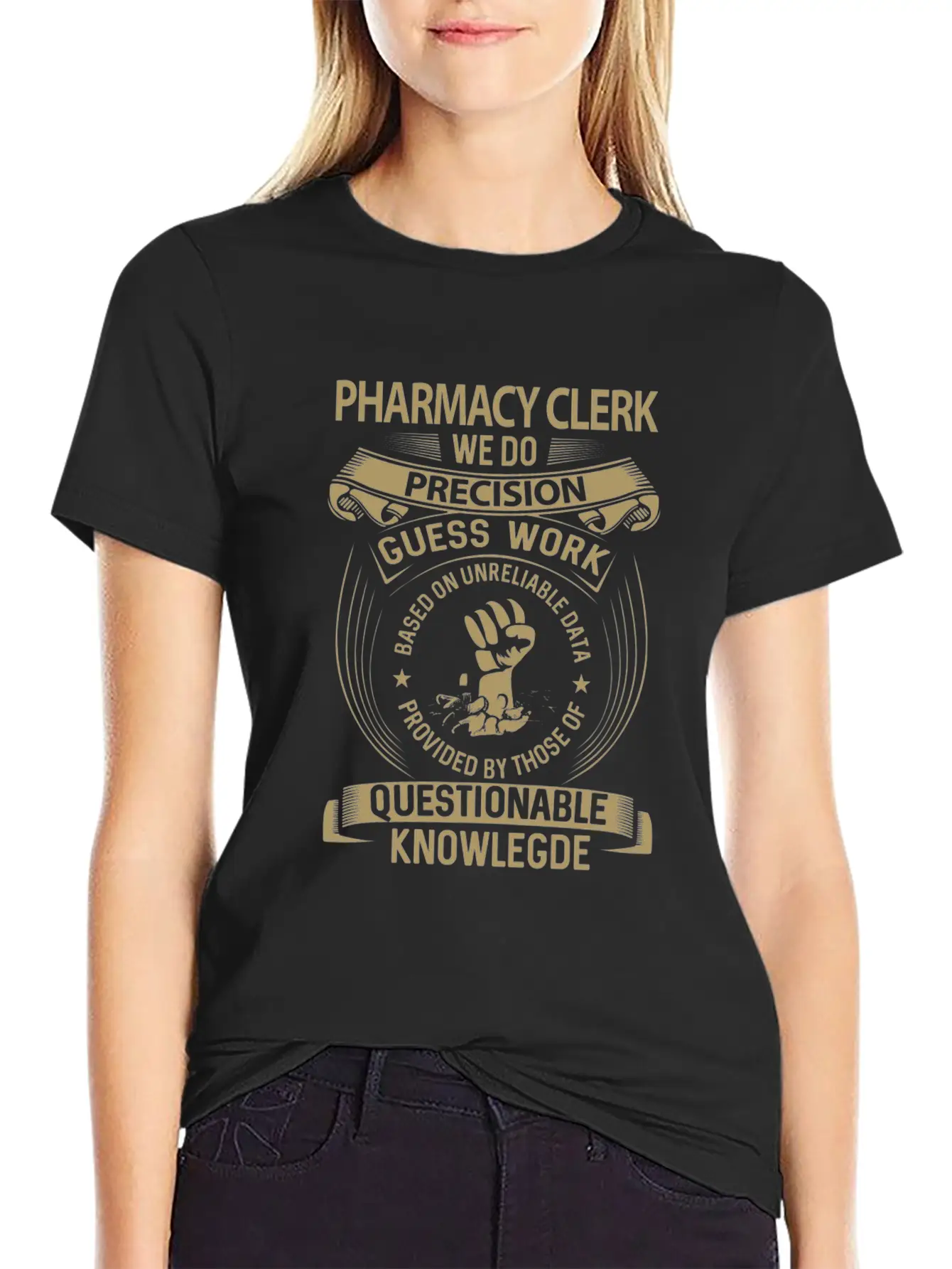 Pharmacy Clerk T Shirt - We Do Precision Gift Item Breathable Soft Cotton T-Shirt – Timeless Casual Look