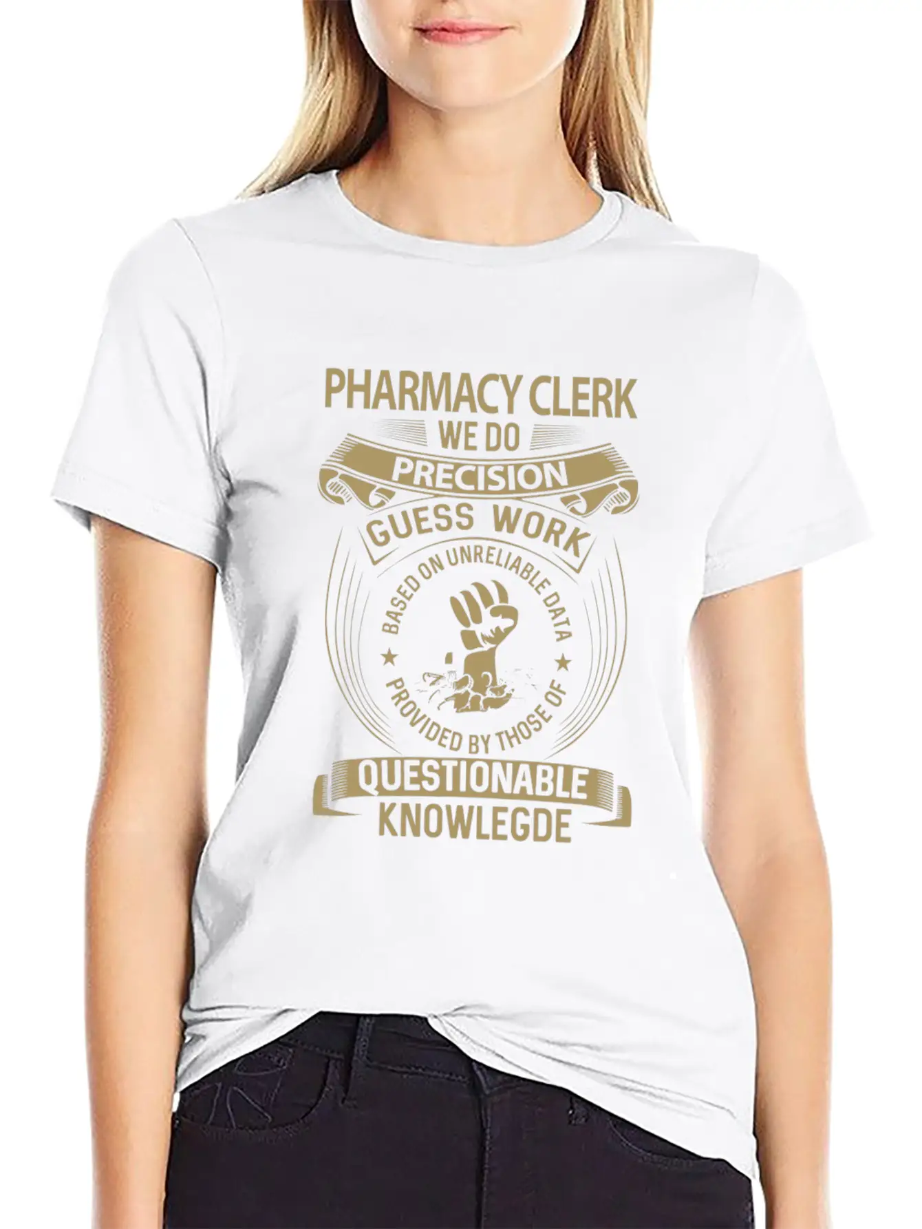 Pharmacy Clerk T Shirt - We Do Precision Gift Item Breathable Soft Cotton T-Shirt – Timeless Casual Look