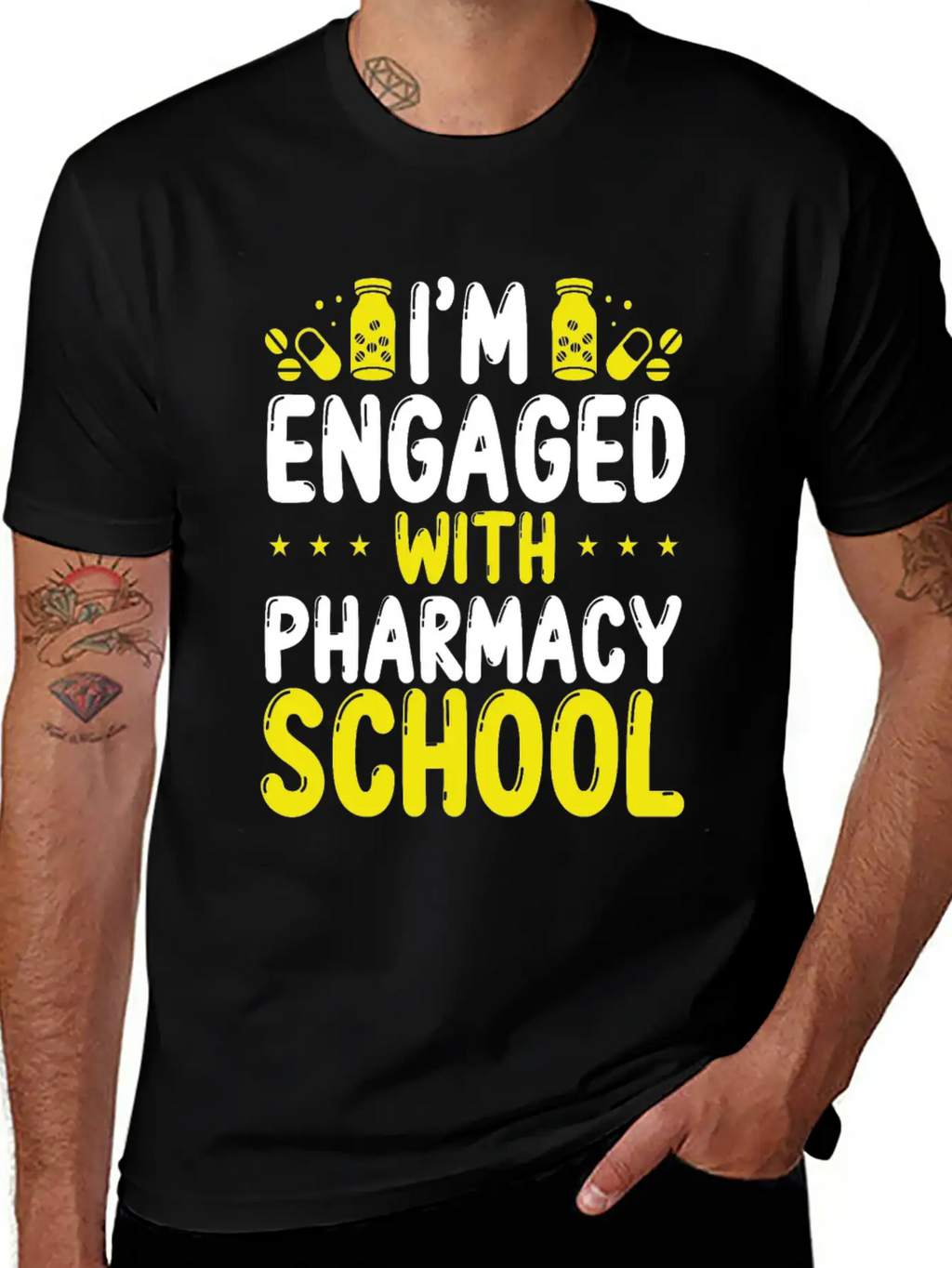 Pharmacy School Survival Pharmacy Student Graduate Stylish Everyday T-Shirt – Unisex Basic Cotton Tee
