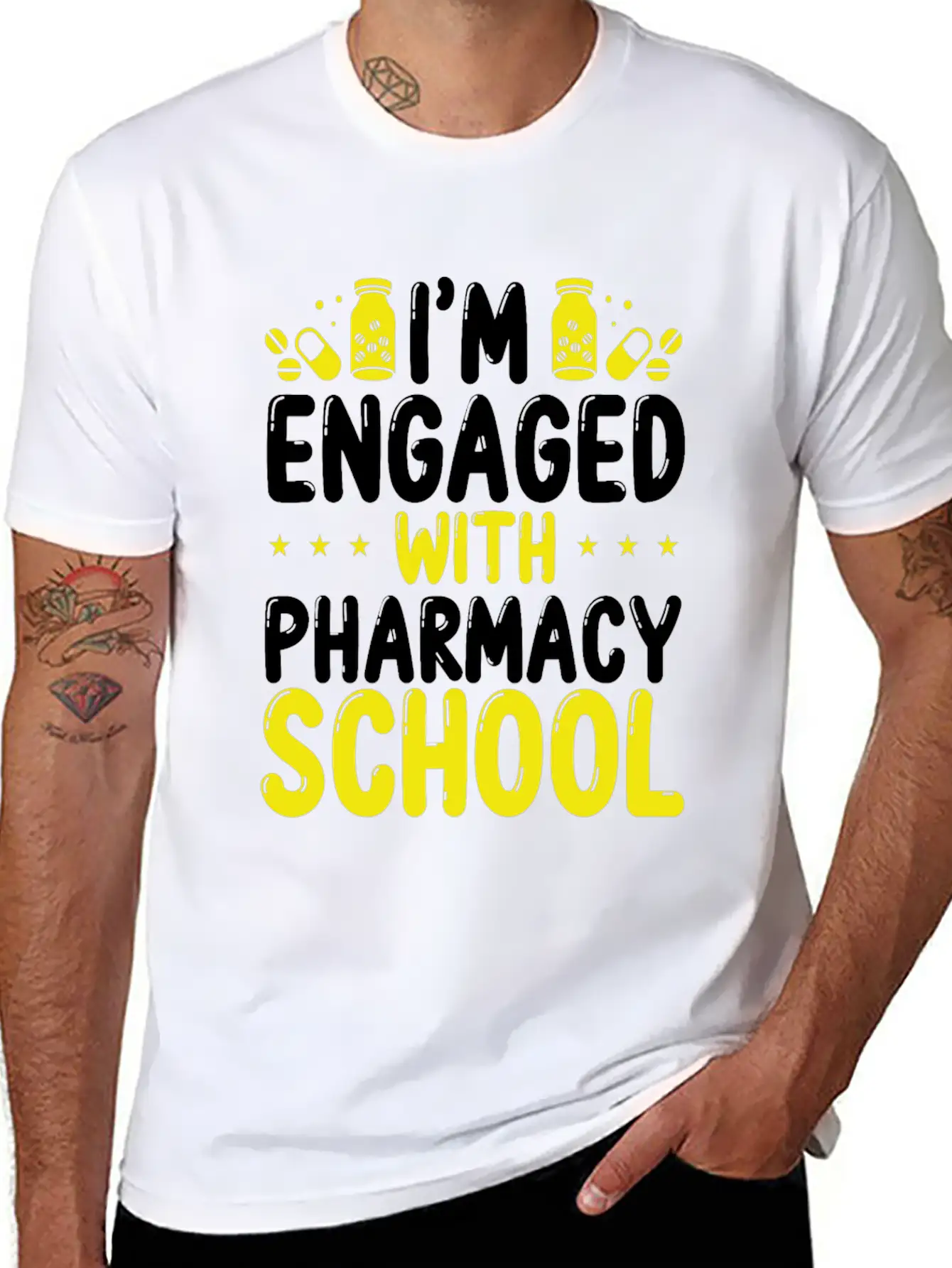 Pharmacy School Survival Pharmacy Student Graduate Stylish Everyday T-Shirt – Unisex Basic Cotton Tee