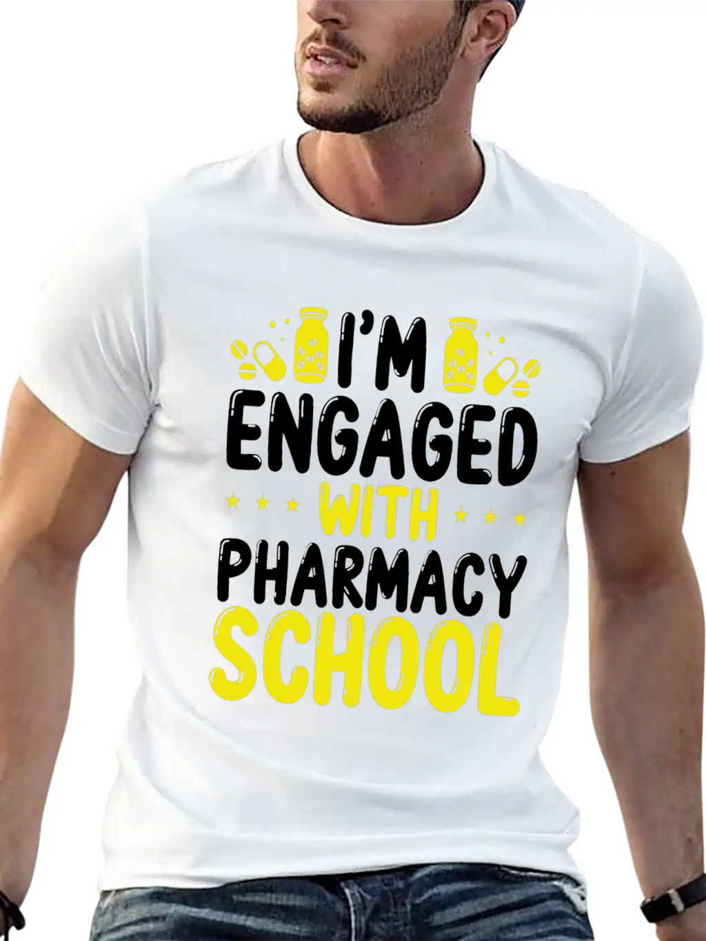 Pharmacy School Survival Pharmacy Student Graduate Stylish Everyday T-Shirt – Unisex Basic Cotton Tee