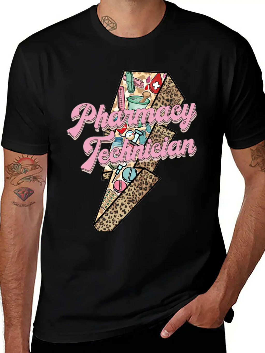 Pharmacy Technician Sticker Essential Cotton Tee For Daily Outfits – Unisex Style