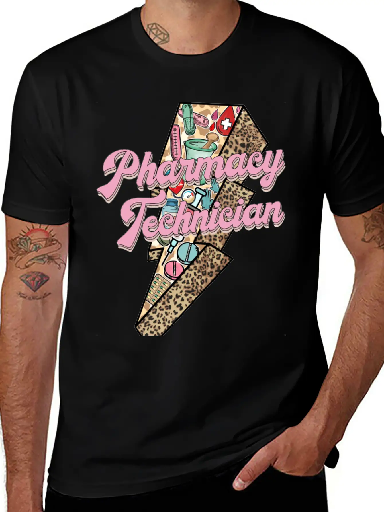 Pharmacy Technician Sticker Essential Cotton Tee For Daily Outfits – Unisex Style