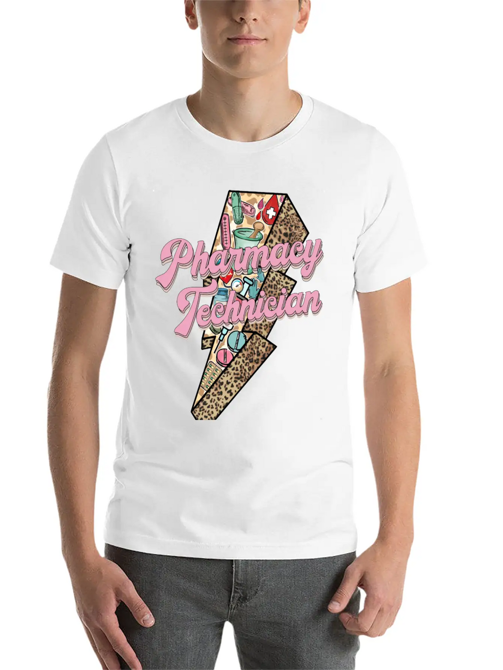 Pharmacy Technician Sticker Essential Cotton Tee For Daily Outfits – Unisex Style