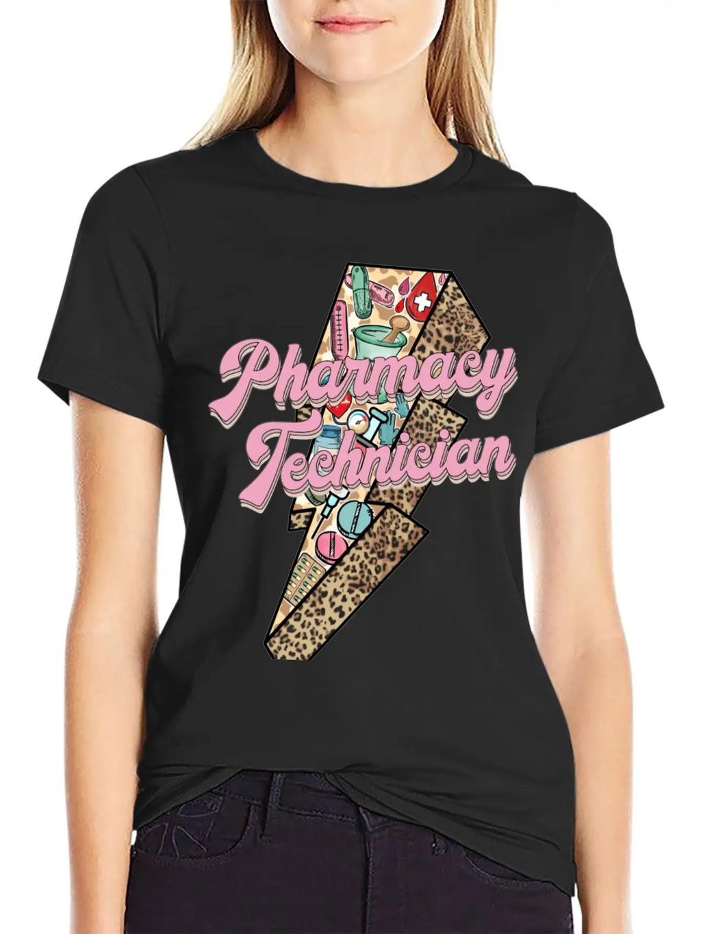 Pharmacy Technician Sticker Essential Cotton Tee For Daily Outfits – Unisex Style