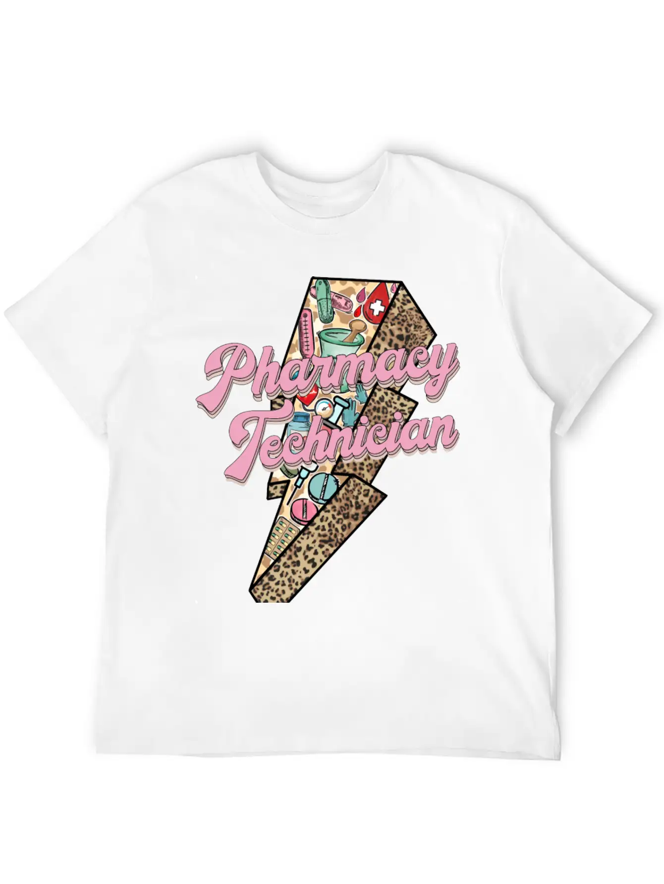 Pharmacy Technician Sticker Essential Cotton Tee For Daily Outfits – Unisex Style