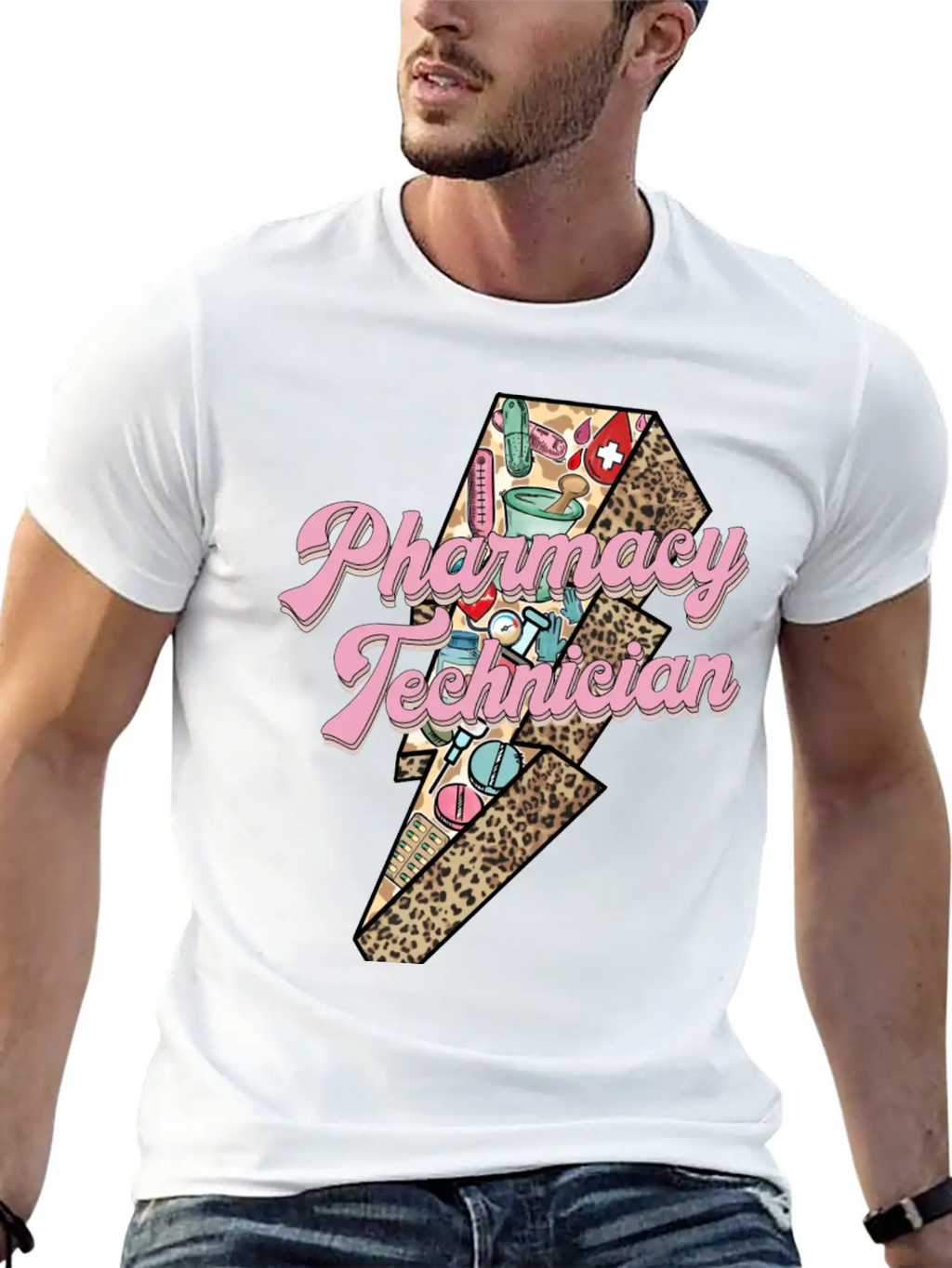 Pharmacy Technician Sticker Essential Cotton Tee For Daily Outfits – Unisex Style