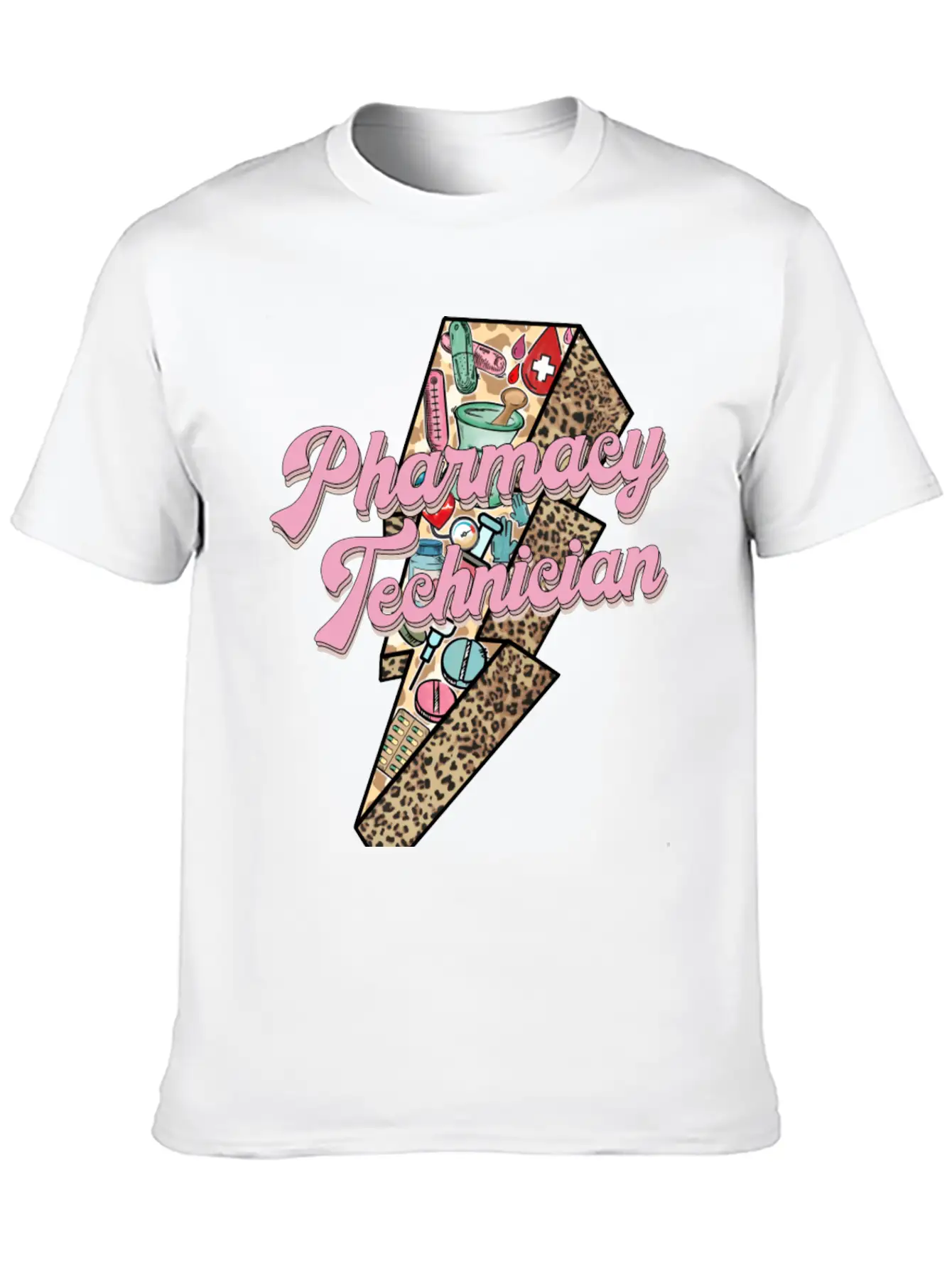 Pharmacy Technician Sticker Essential Cotton Tee For Daily Outfits – Unisex Style