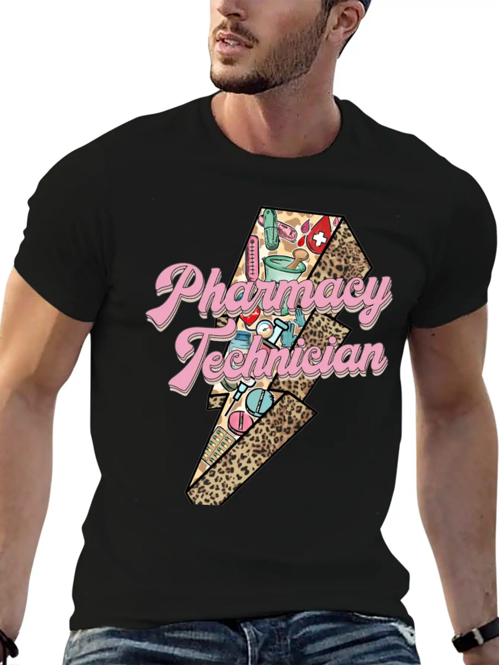 Pharmacy Technician Sticker Essential Cotton Tee For Daily Outfits – Unisex Style