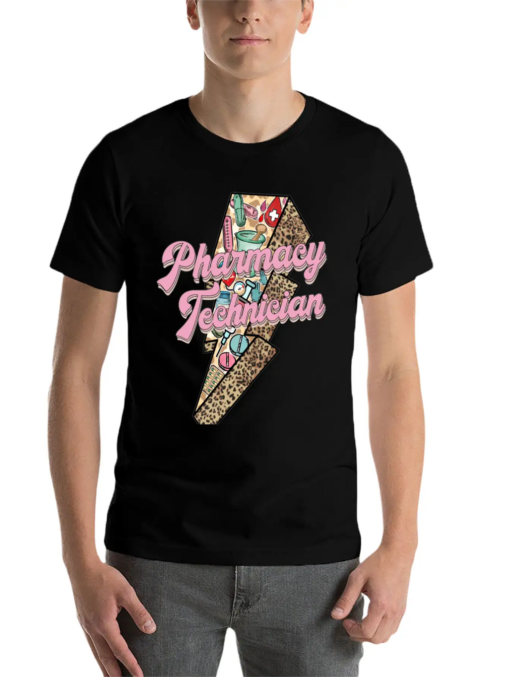 Pharmacy Technician Sticker Essential Cotton Tee For Daily Outfits – Unisex Style