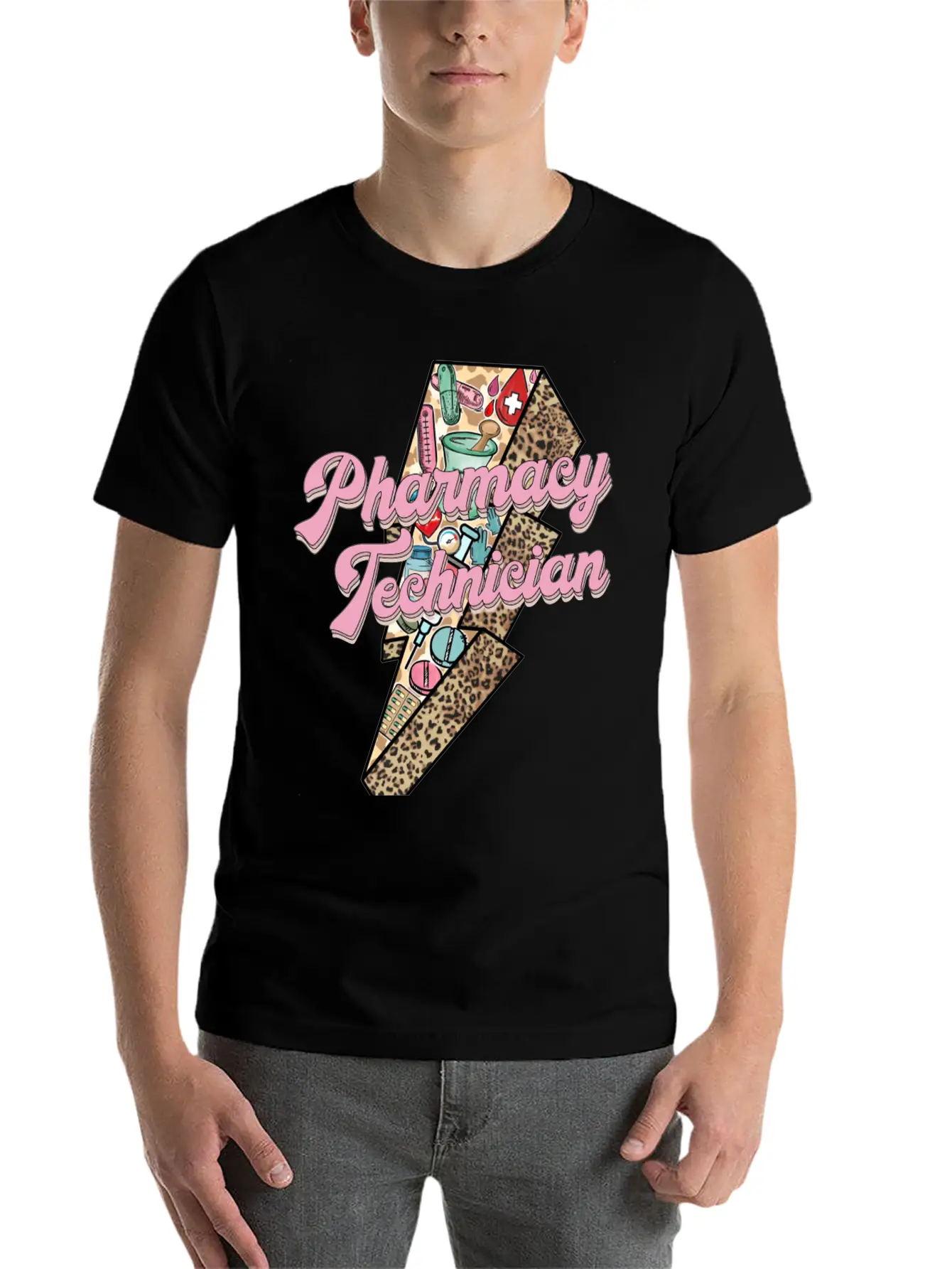 Pharmacy Technician Sticker Essential Cotton Tee For Daily Outfits – Unisex Style