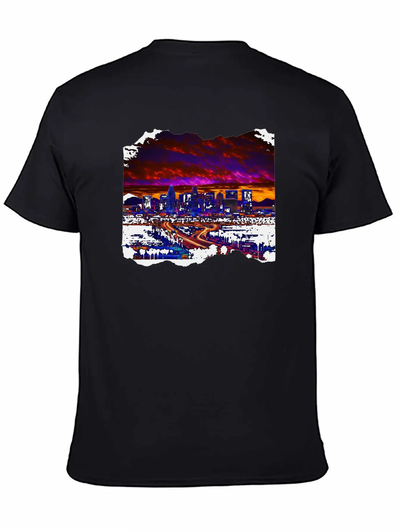Phoenix Arizona Skyline Neon Desert Nights Classic Cotton Tee – Unisex Comfort For Any Season