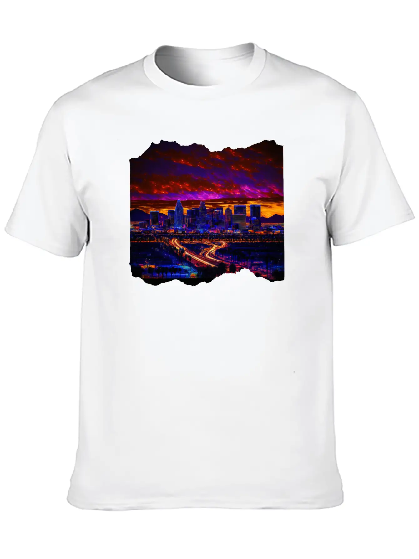 Phoenix Arizona Skyline Neon Desert Nights Classic Cotton Tee – Unisex Comfort For Any Season
