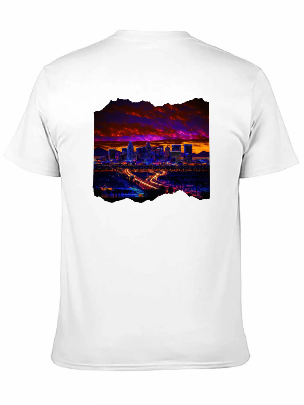 Phoenix Arizona Skyline Neon Desert Nights Classic Cotton Tee – Unisex Comfort For Any Season